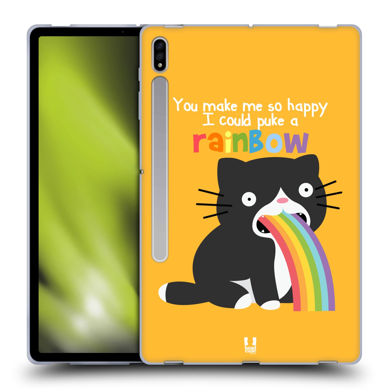 HEAD CASE DESIGNS RAINBOW PUKE SOFT GEL CASE FOR SAMSUNG TABLETS 1 - Picture 8 of 10