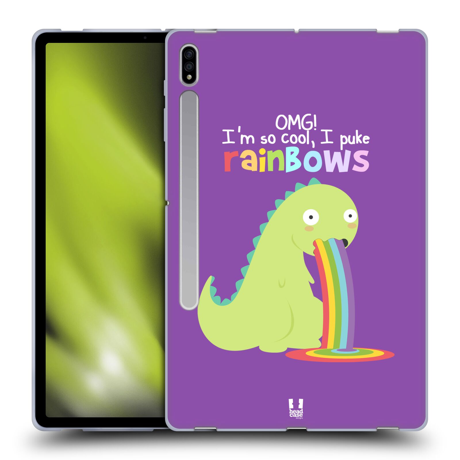 HEAD CASE DESIGNS RAINBOW PUKE SOFT GEL CASE FOR SAMSUNG TABLETS 1 - Picture 9 of 10