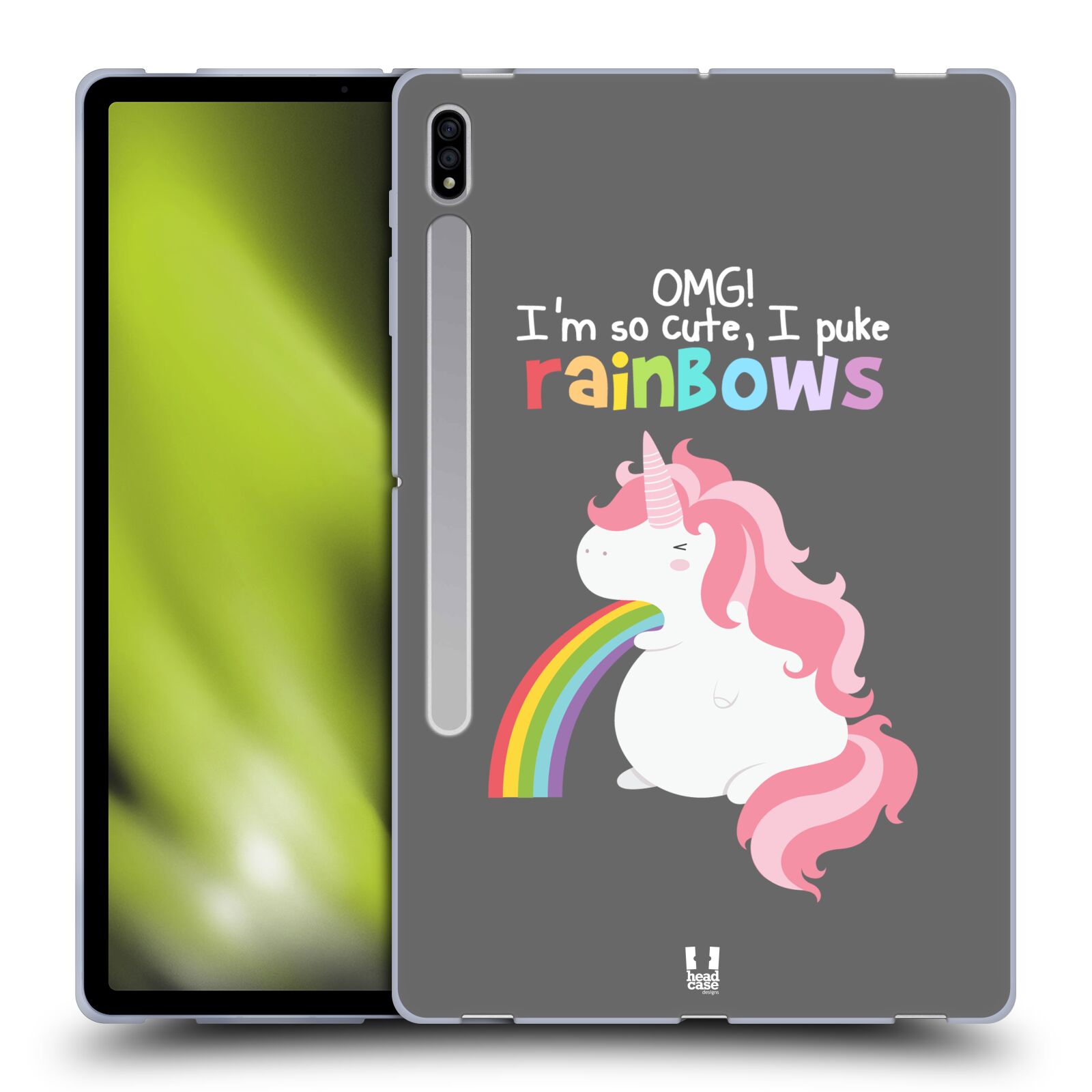 HEAD CASE DESIGNS RAINBOW PUKE SOFT GEL CASE FOR SAMSUNG TABLETS 1 - Picture 10 of 10