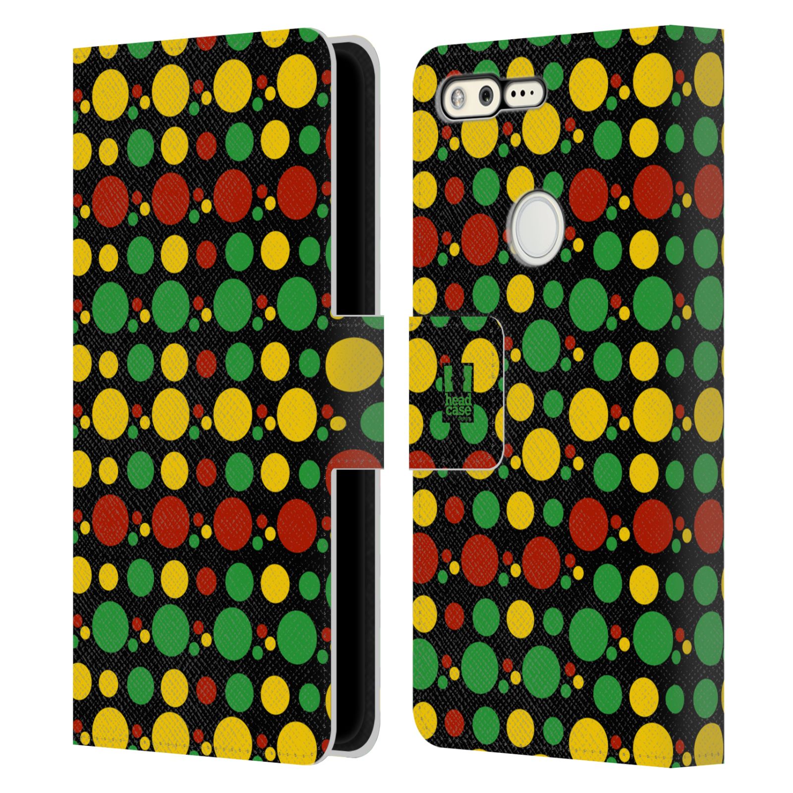 HEAD CASE DESIGNS RASTA COLOUR PATTERNS LEATHER BOOK CASE FOR GOOGLE PHONES - Picture 8 of 13