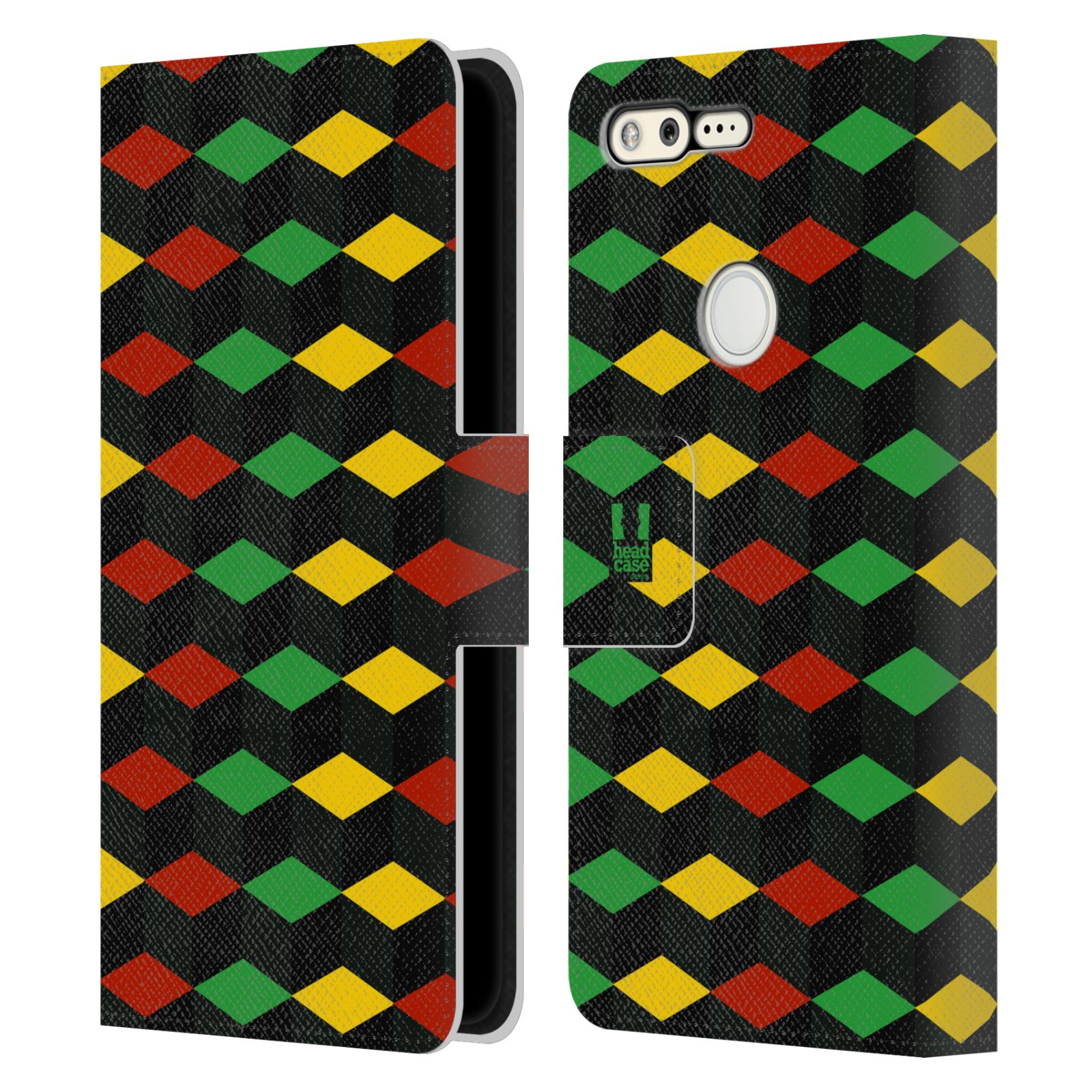 HEAD CASE DESIGNS RASTA COLOUR PATTERNS LEATHER BOOK CASE FOR GOOGLE PHONES - Picture 9 of 13