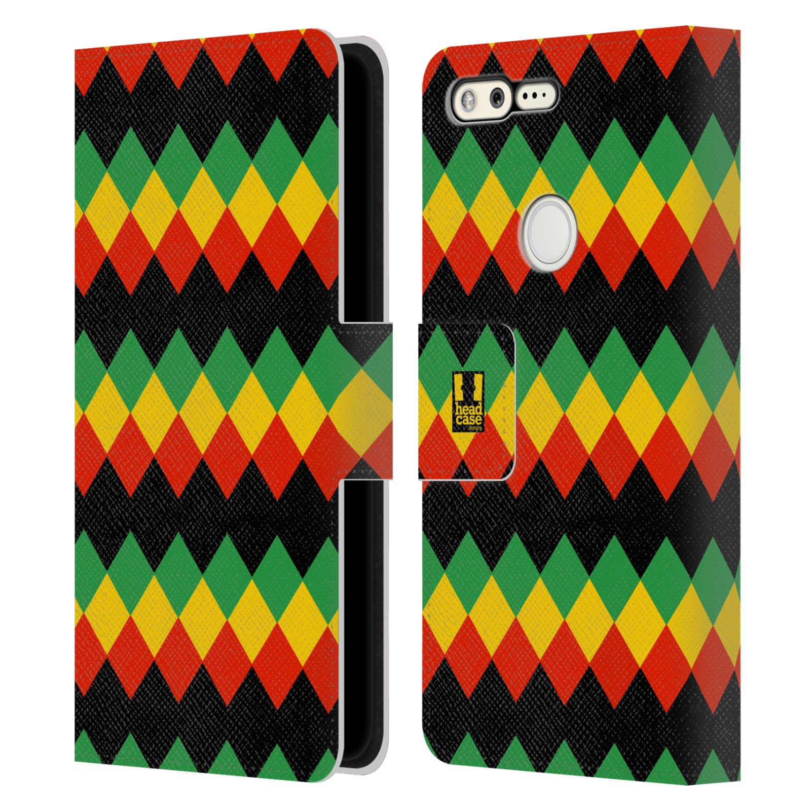 HEAD CASE DESIGNS RASTA COLOUR PATTERNS LEATHER BOOK CASE FOR GOOGLE PHONES - Picture 11 of 13