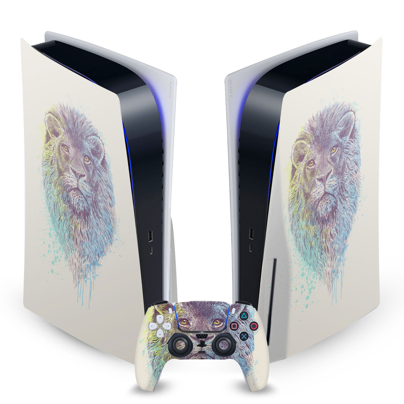 OFFICIAL RACHEL CALDWELL ART MIX VINYL SKIN FOR SONY PS5 DISC EDITION BUNDLE