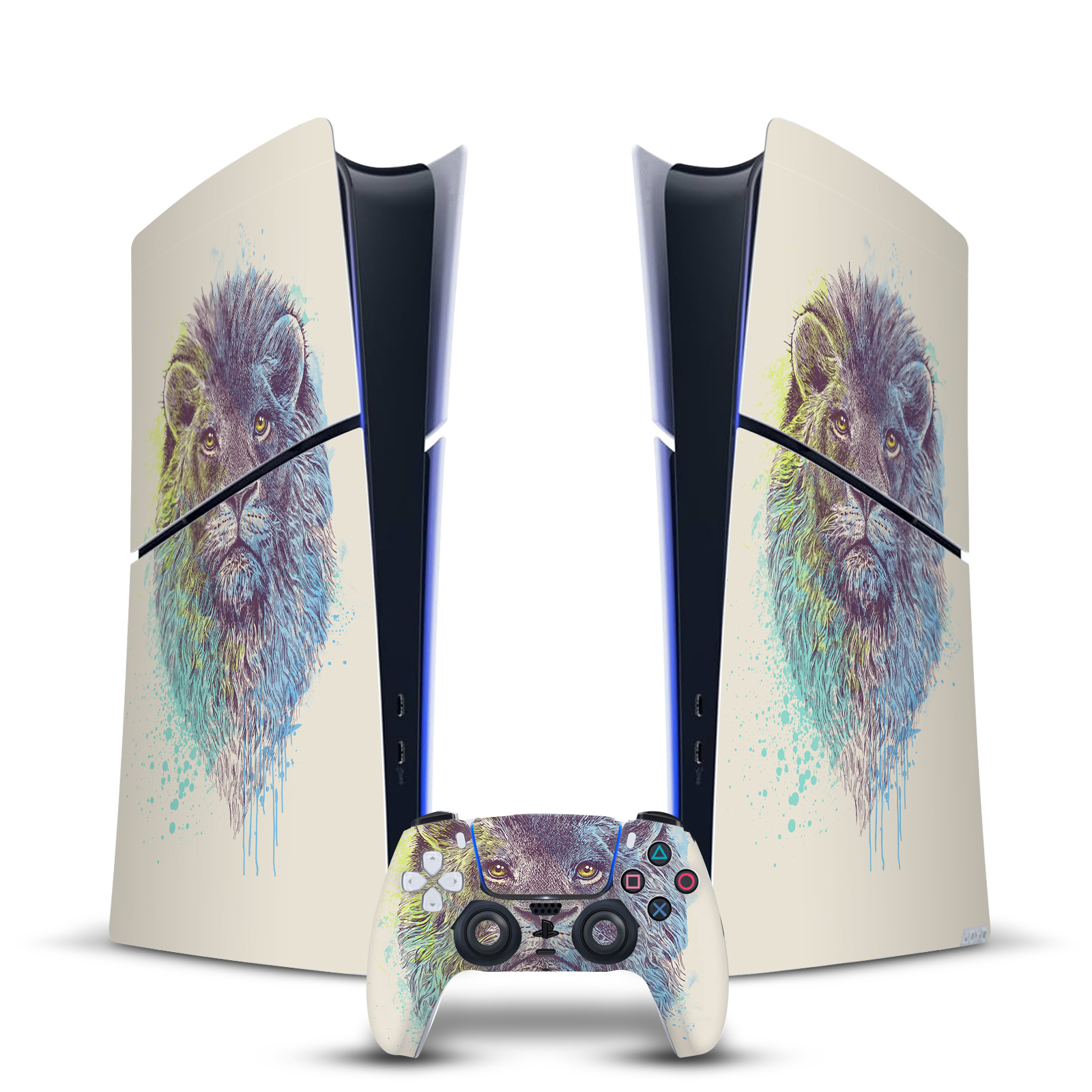 RACHEL CALDWELL ART MIX VINYL SKIN FOR PS5 SLIM DIGITAL CONSOLE & CONTROLLER