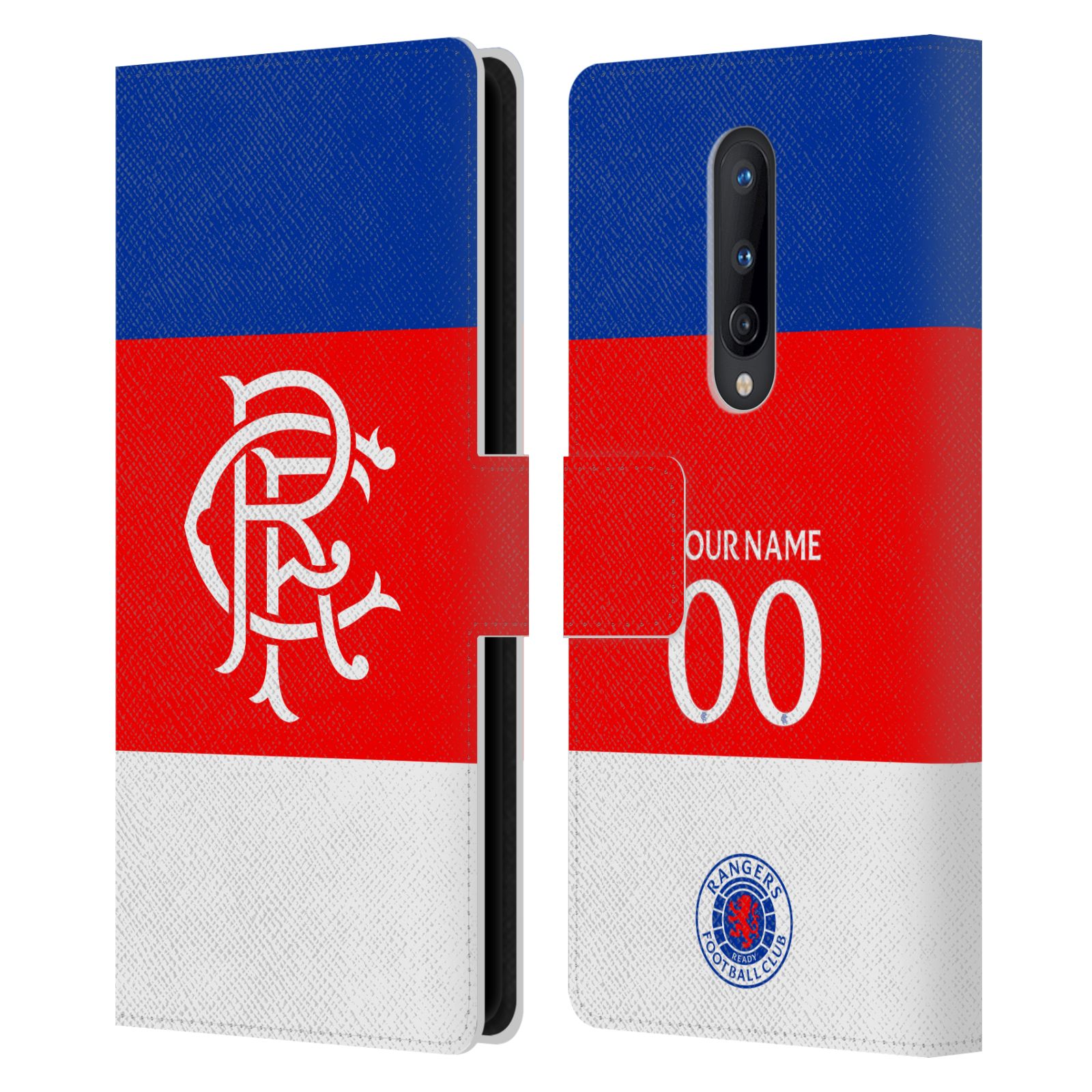 CUSTOM RANGERS FC 2025/26 KIT LEATHER BOOK CASE FOR BLACKBERRY ONEPLUS - Picture 7 of 9
