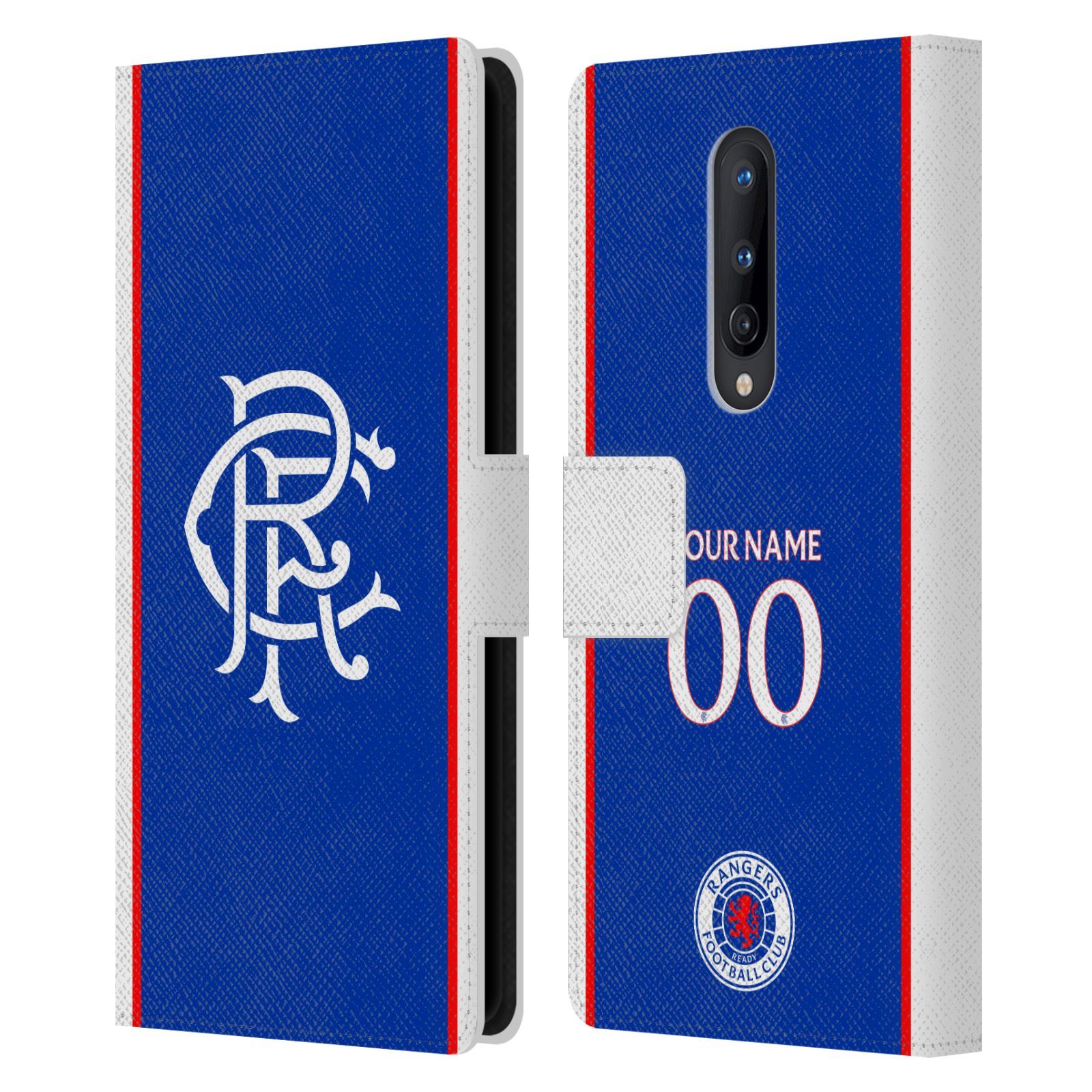 CUSTOM RANGERS FC 2025/26 KIT LEATHER BOOK CASE FOR BLACKBERRY ONEPLUS - Picture 8 of 9