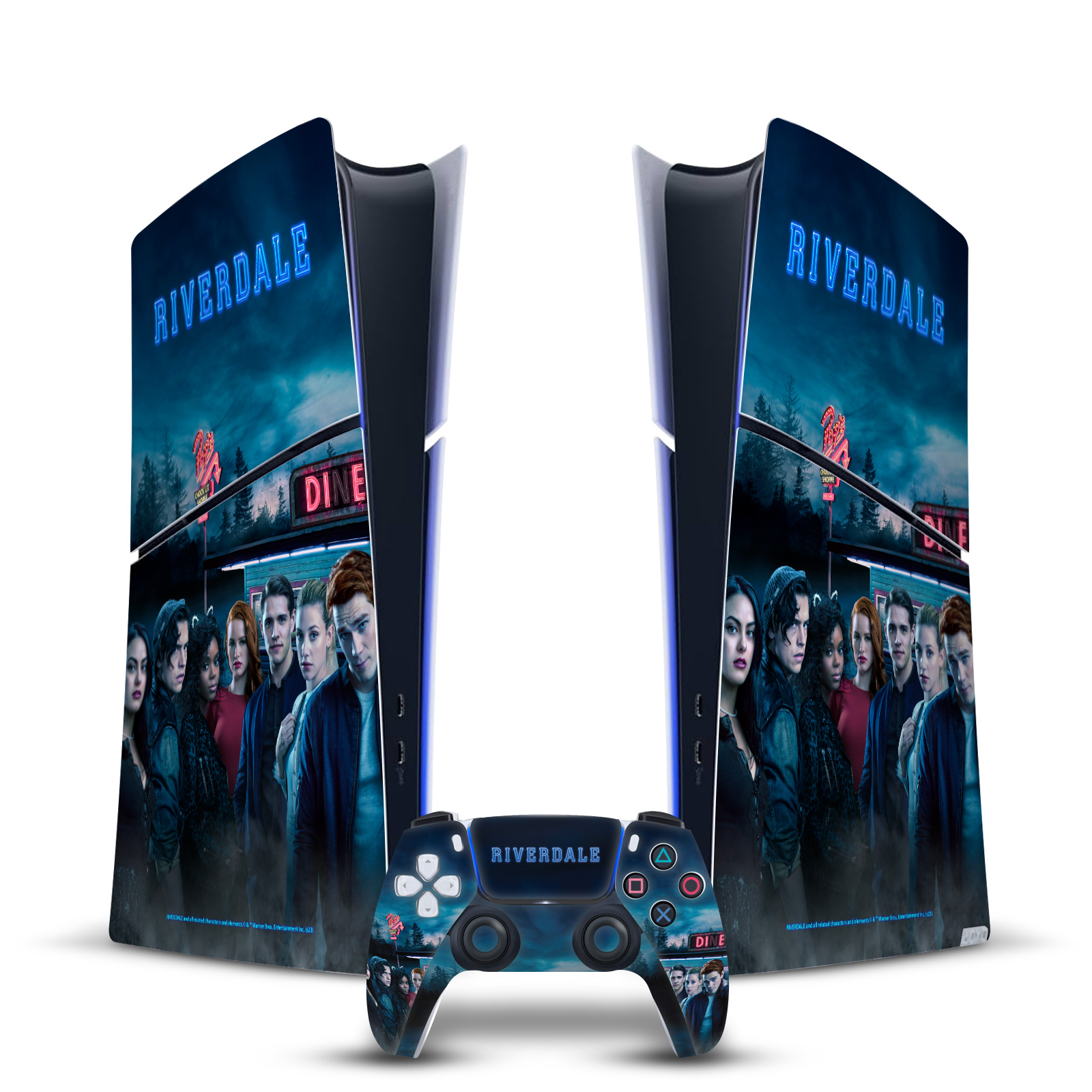 RIVERDALE CHARACTER AND LOGO VINYL SKIN FOR PS5 SLIM DIGITAL EDITION BUNDLE