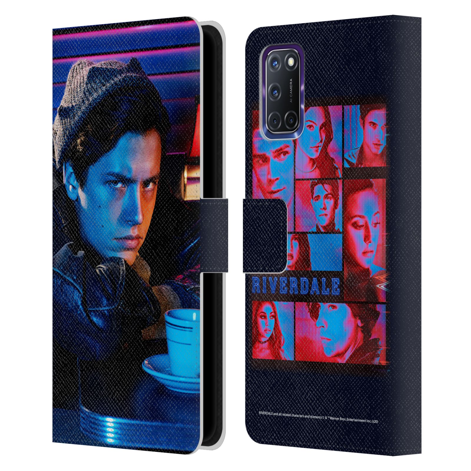 Coque Portefeuille Cuir Riverdale Pour OPPO – Poches Cartes, Support Visionnage – Officiel