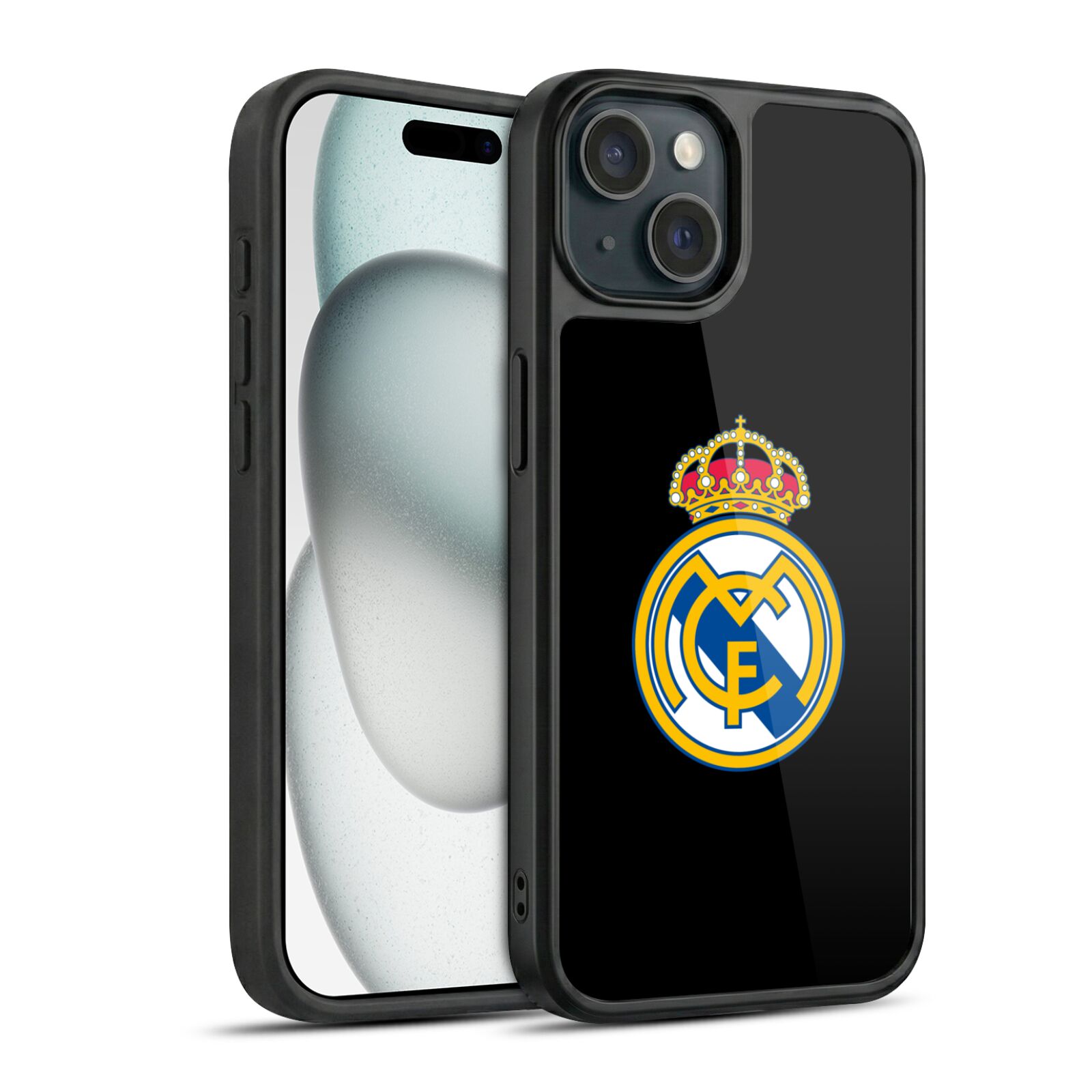Plain Logo Black Hard MagSafe Case for iPhone 15