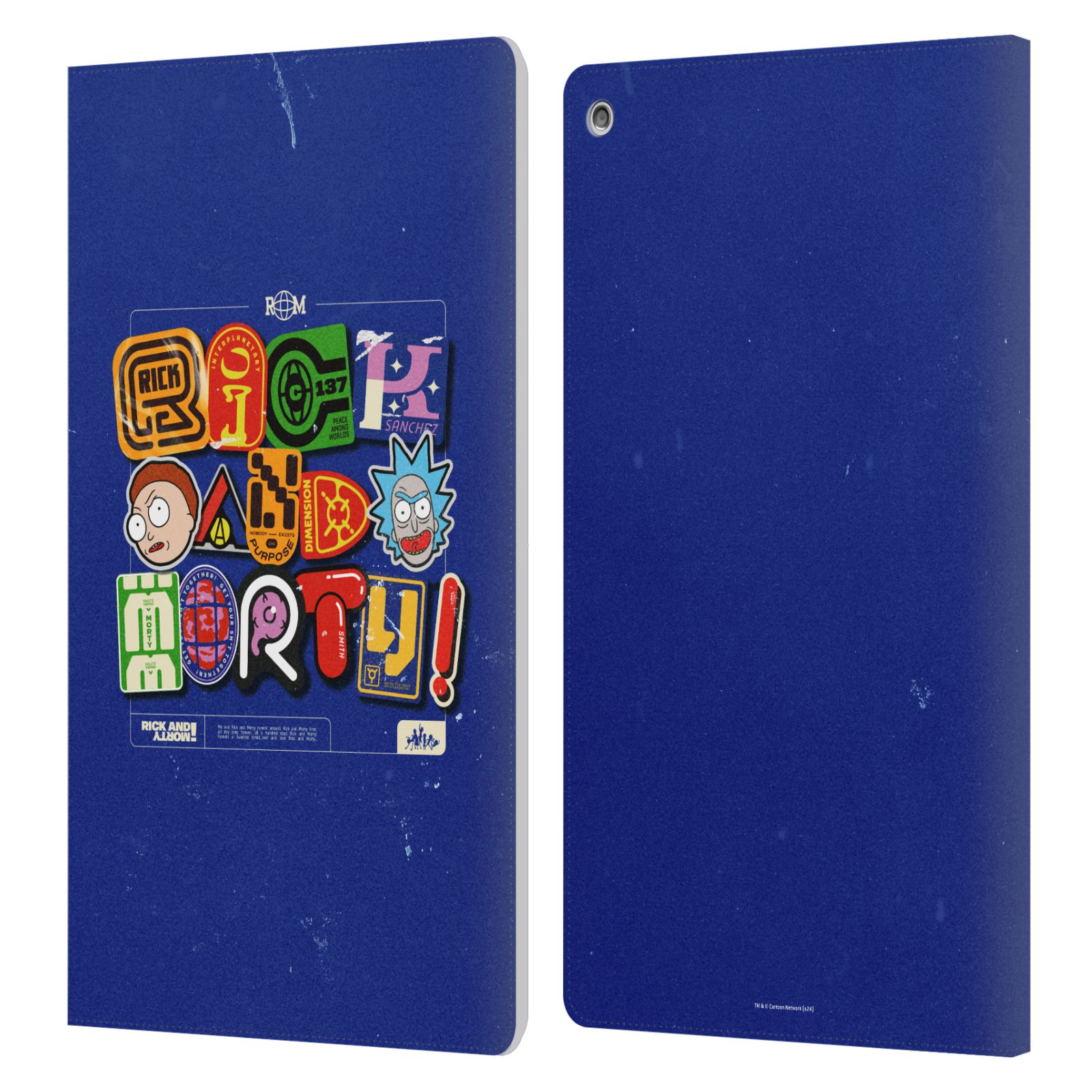 OFFICIAL RICK AND MORTY DUO GRAPHICS LEATHER BOOK WALLET CASE FOR AMAZON FIRE - Picture 10 of 11