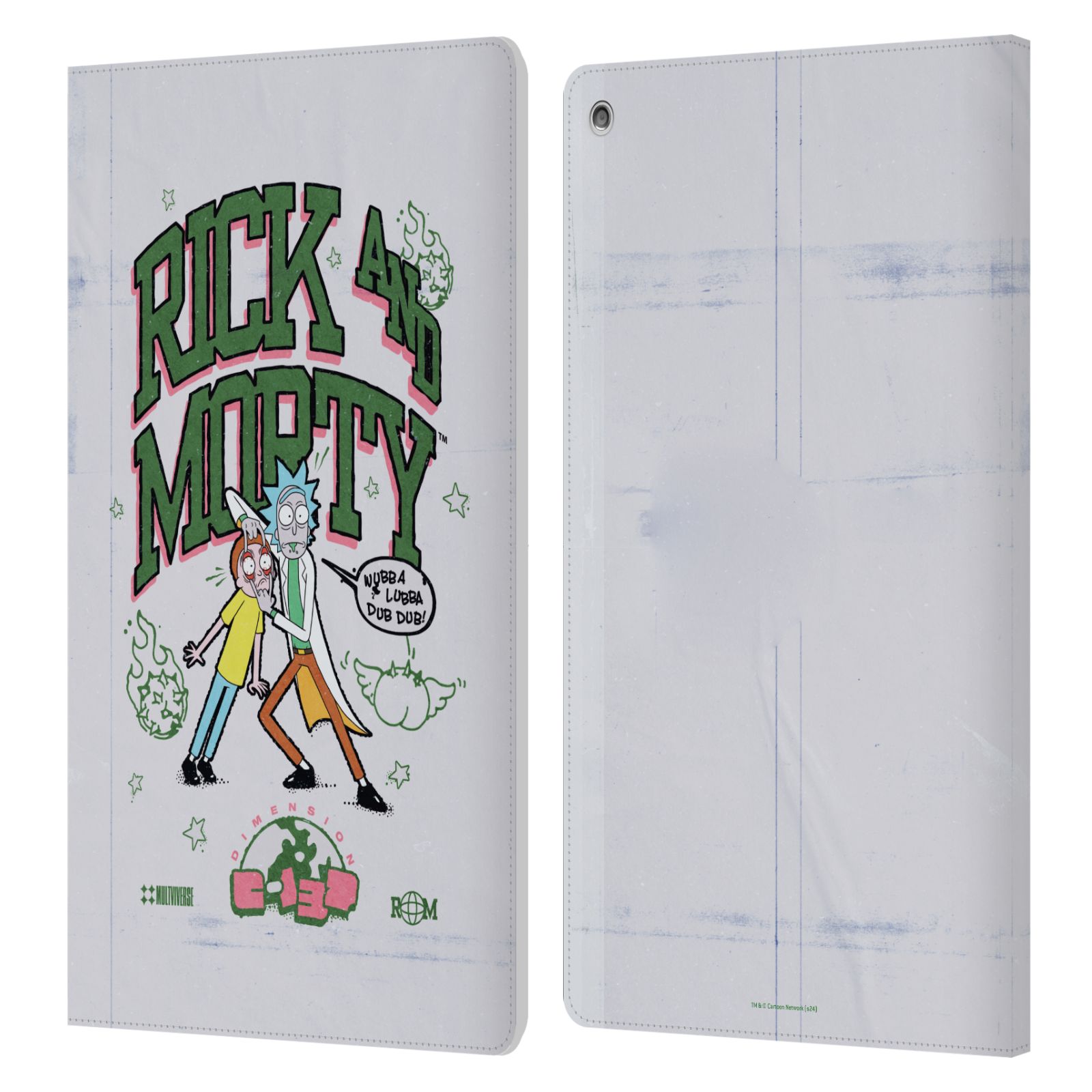OFFICIAL RICK AND MORTY DUO GRAPHICS LEATHER BOOK WALLET CASE FOR AMAZON FIRE - Picture 11 of 11