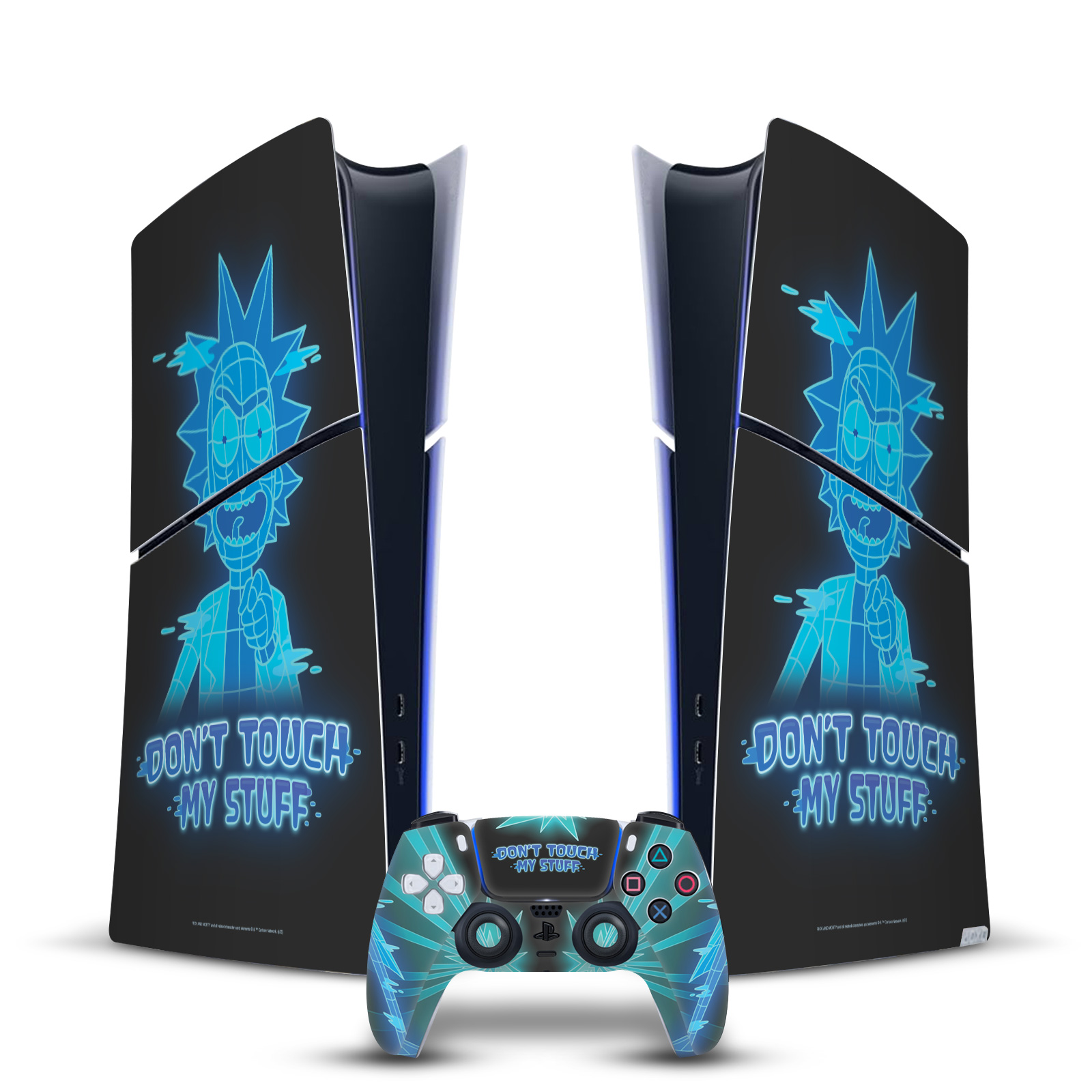 RICK AND MORTY GRAPHICS VINYL SKIN FOR PS5 SLIM DIGITAL CONSOLE & CONTROLLER