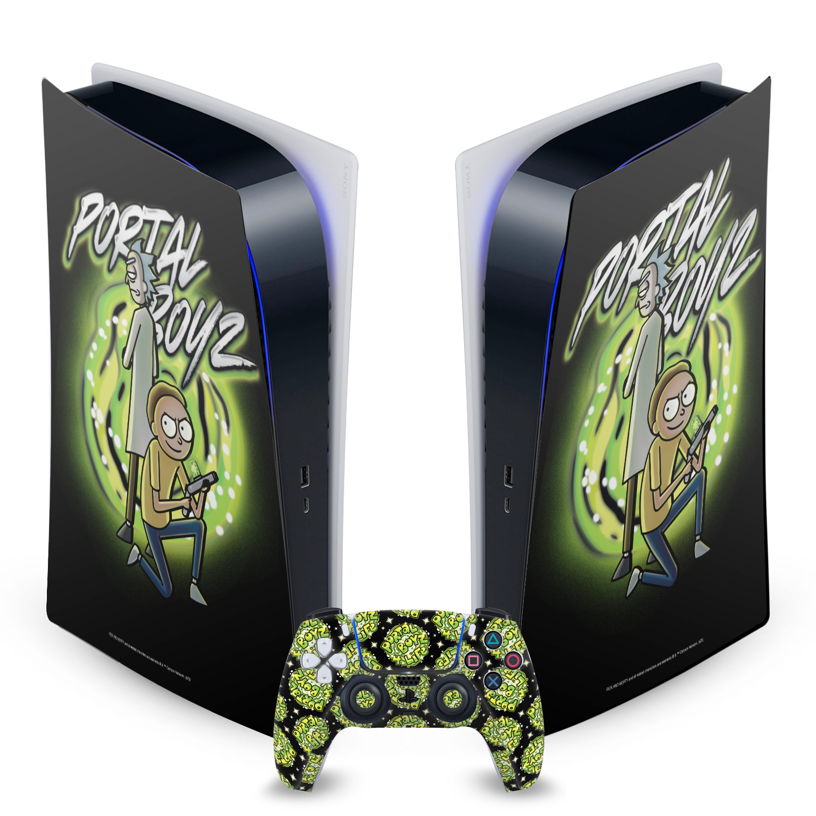 OFFICIAL RICK AND MORTY GRAPHICS VINYL SKIN FOR SONY PS5 DIGITAL EDITION BUNDLE