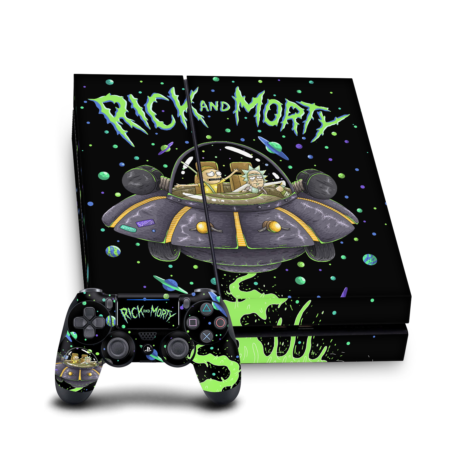 OFFICIAL RICK AND MORTY GRAPHICS VINYL SKIN FOR SONY PS4 CONSOLE & CONTROLLER