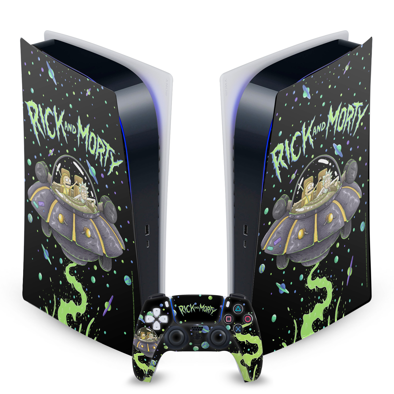 OFFICIAL RICK AND MORTY GRAPHICS VINYL SKIN FOR SONY PS5 DIGITAL EDITION BUNDLE