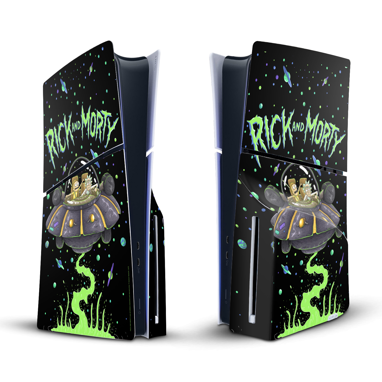 RICK AND MORTY GRAPHICS VINYL SKIN FOR SONY PS5 SLIM DISC EDITION CONSOLE