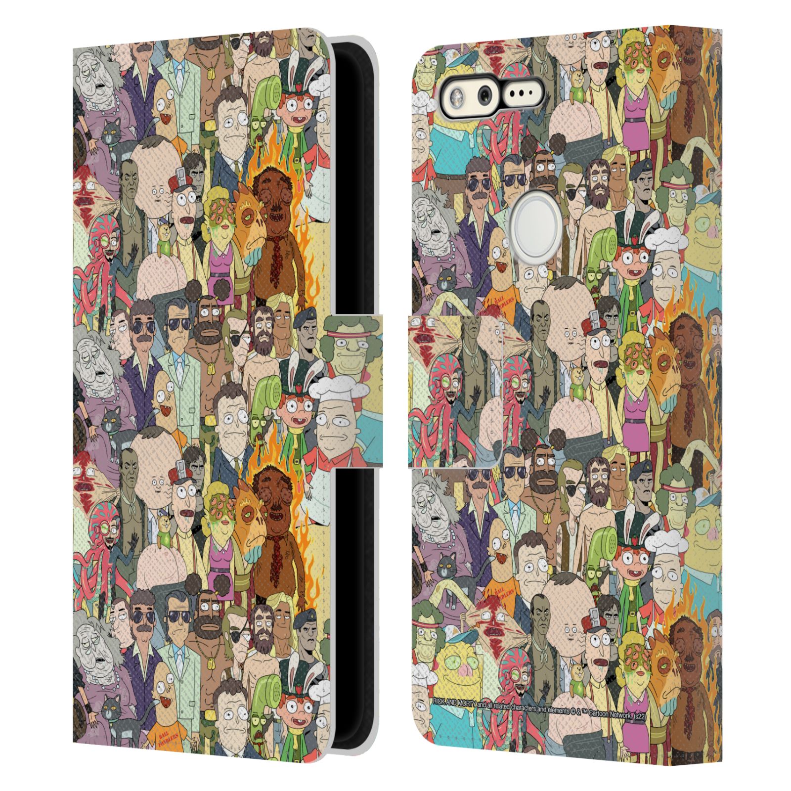 OFFICIAL RICK AND MORTY SEASON 3 GRAPHICS LEATHER BOOK CASE FOR GOOGLE PHONES - Picture 9 of 13