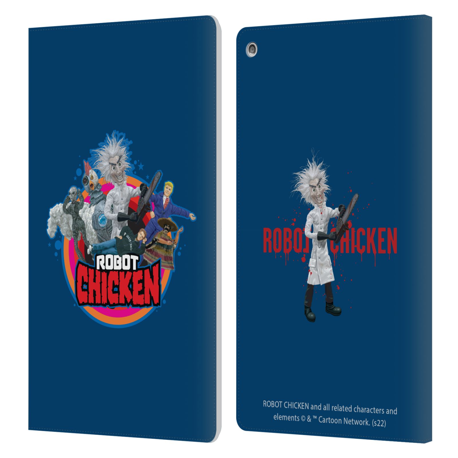 OFFICIAL ROBOT CHICKEN GRAPHICS LEATHER BOOK WALLET CASE COVER FOR AMAZON FIRE - Picture 7 of 9