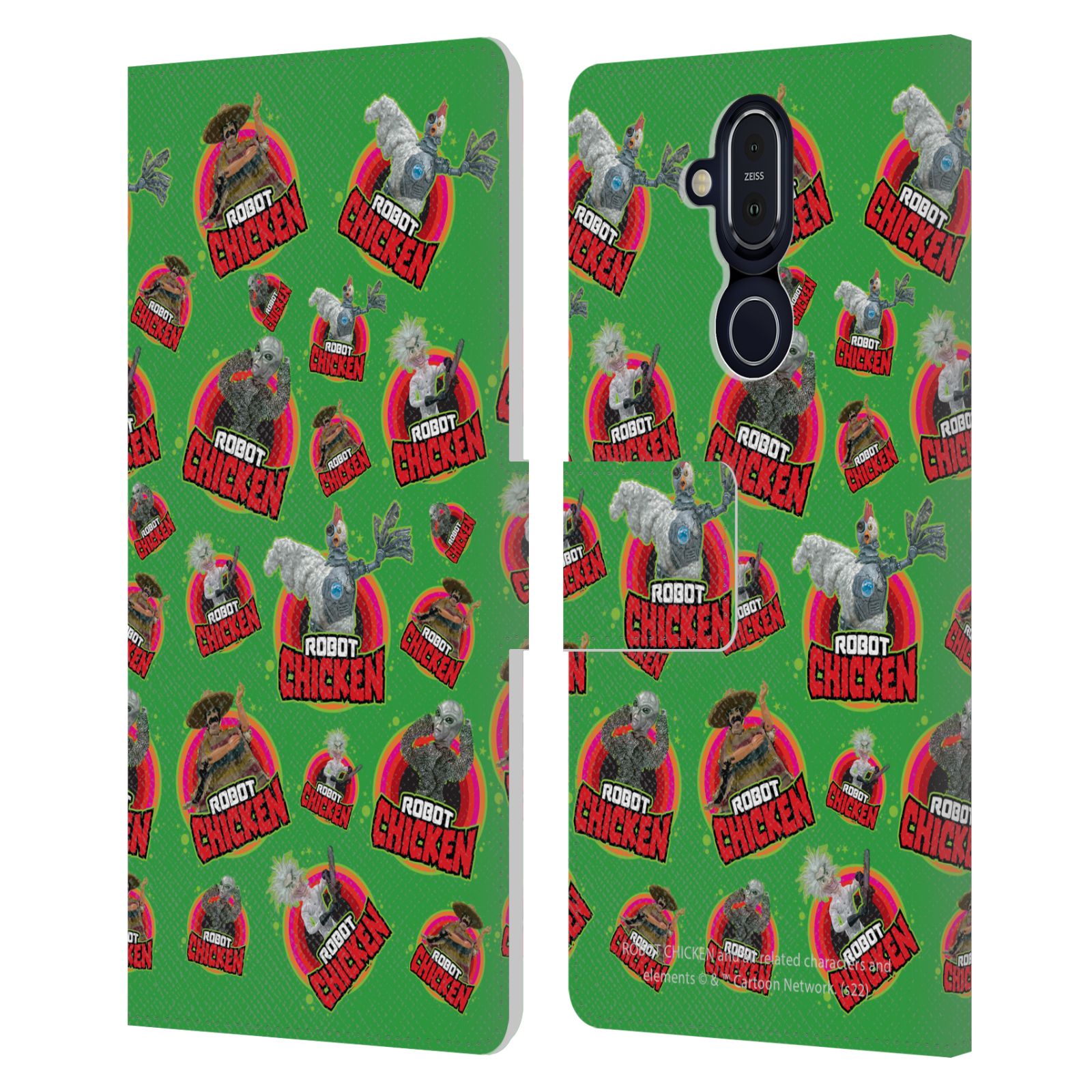 OFFICIAL ROBOT CHICKEN GRAPHICS LEATHER BOOK CASE FOR MICROSOFT NOKIA PHONES - Picture 8 of 9