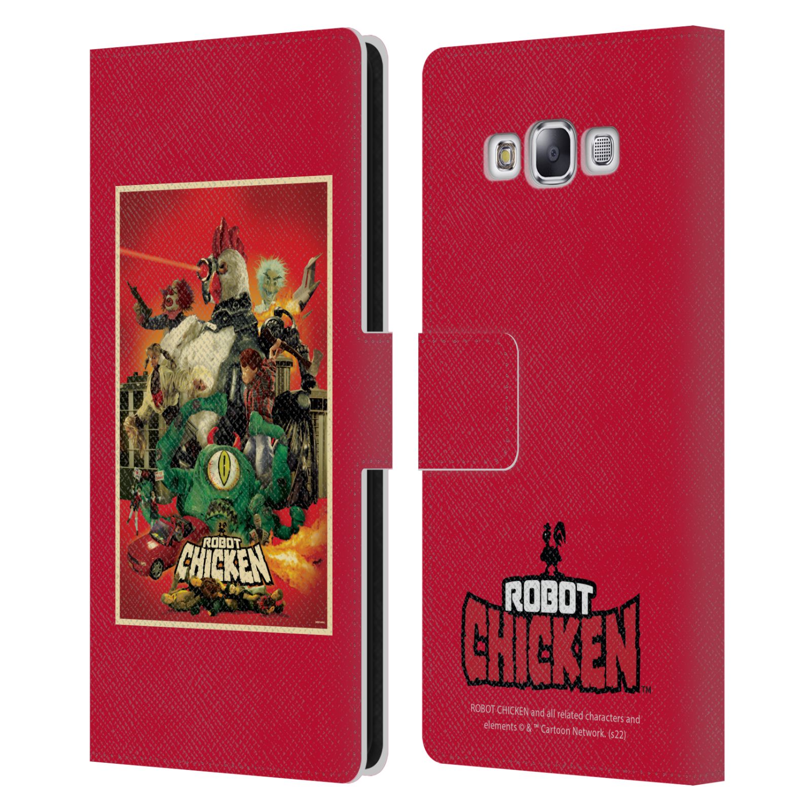 OFFICIAL ROBOT CHICKEN GRAPHICS LEATHER BOOK WALLET CASE FOR SAMSUNG PHONES 3