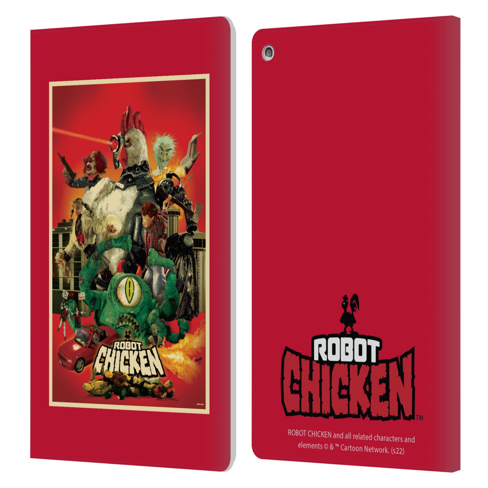 OFFICIAL ROBOT CHICKEN GRAPHICS LEATHER BOOK WALLET CASE COVER FOR AMAZON FIRE - Picture 9 of 9