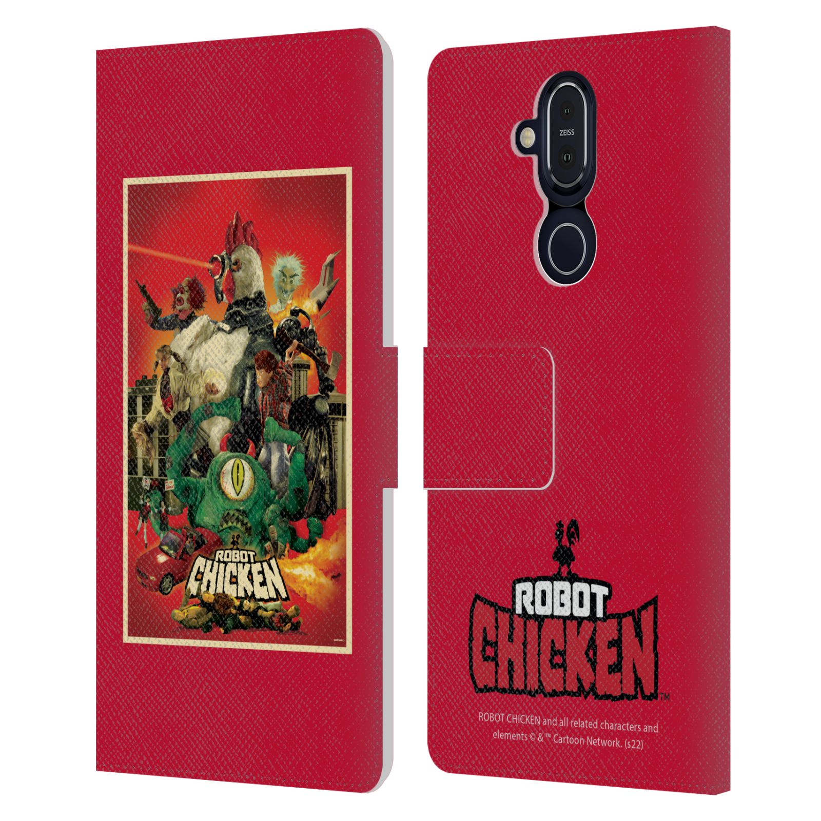 OFFICIAL ROBOT CHICKEN GRAPHICS LEATHER BOOK CASE FOR MICROSOFT NOKIA PHONES - Picture 9 of 9