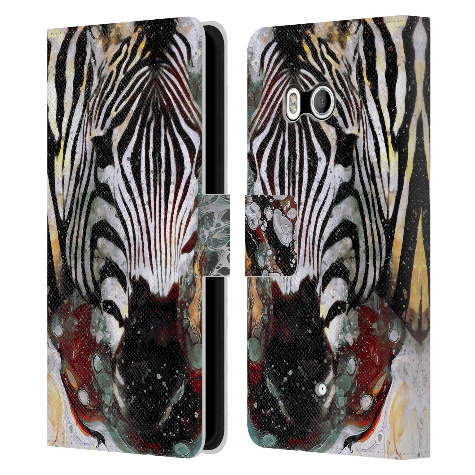 OFFICIAL RIZA PEKER ANIMAL ABSTRACT LEATHER BOOK CASE FOR HTC PHONES 1 - Picture 7 of 7