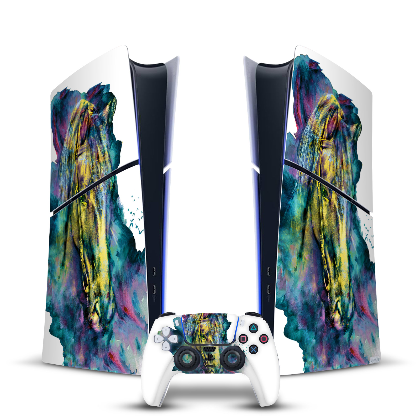 OFFICIAL RIZA PEKER ART MIX VINYL SKIN FOR PS5 SLIM DIGITAL CONSOLE & CONTROLLER