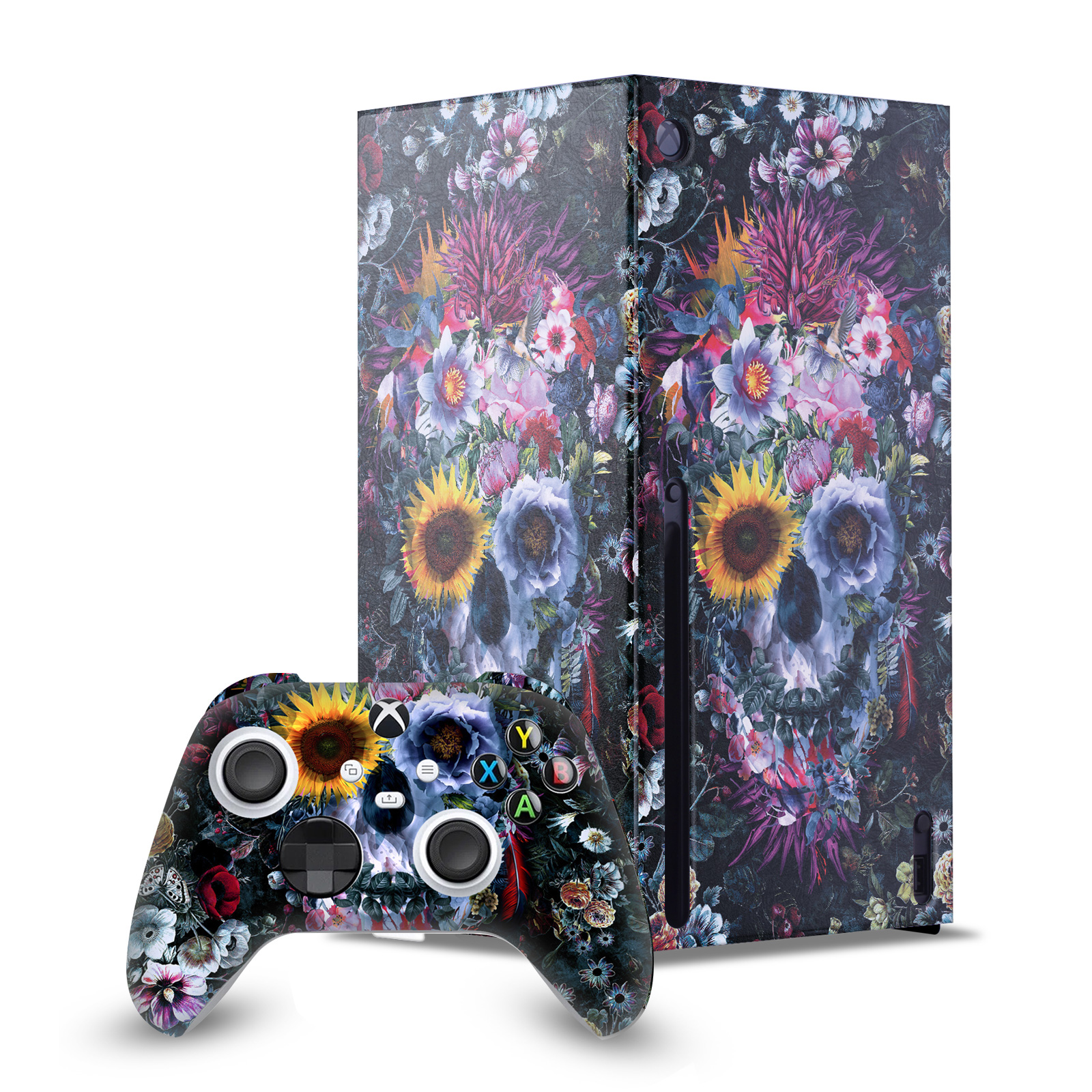 OFFICIAL RIZA PEKER ART MIX CONSOLE WRAP AND CONTROLLER SKIN FOR XBOX SERIES X