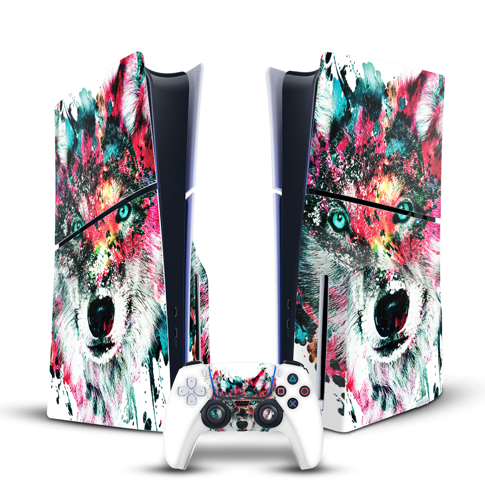 RIZA PEKER ART MIX VINYL SKIN DECAL FOR SONY PS5 SLIM DISC CONSOLE & CONTROLLER