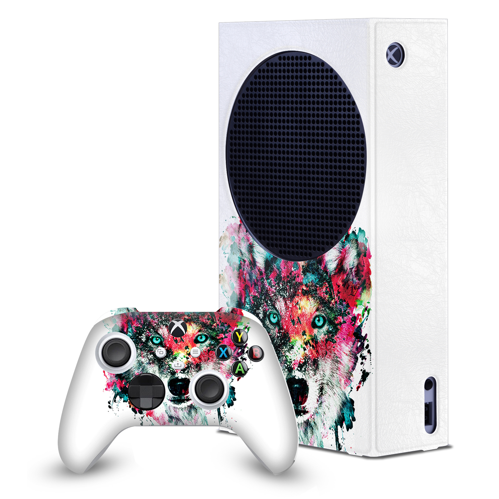 OFFICIAL RIZA PEKER ART MIX CONSOLE WRAP AND CONTROLLER SKIN FOR XBOX SERIES S