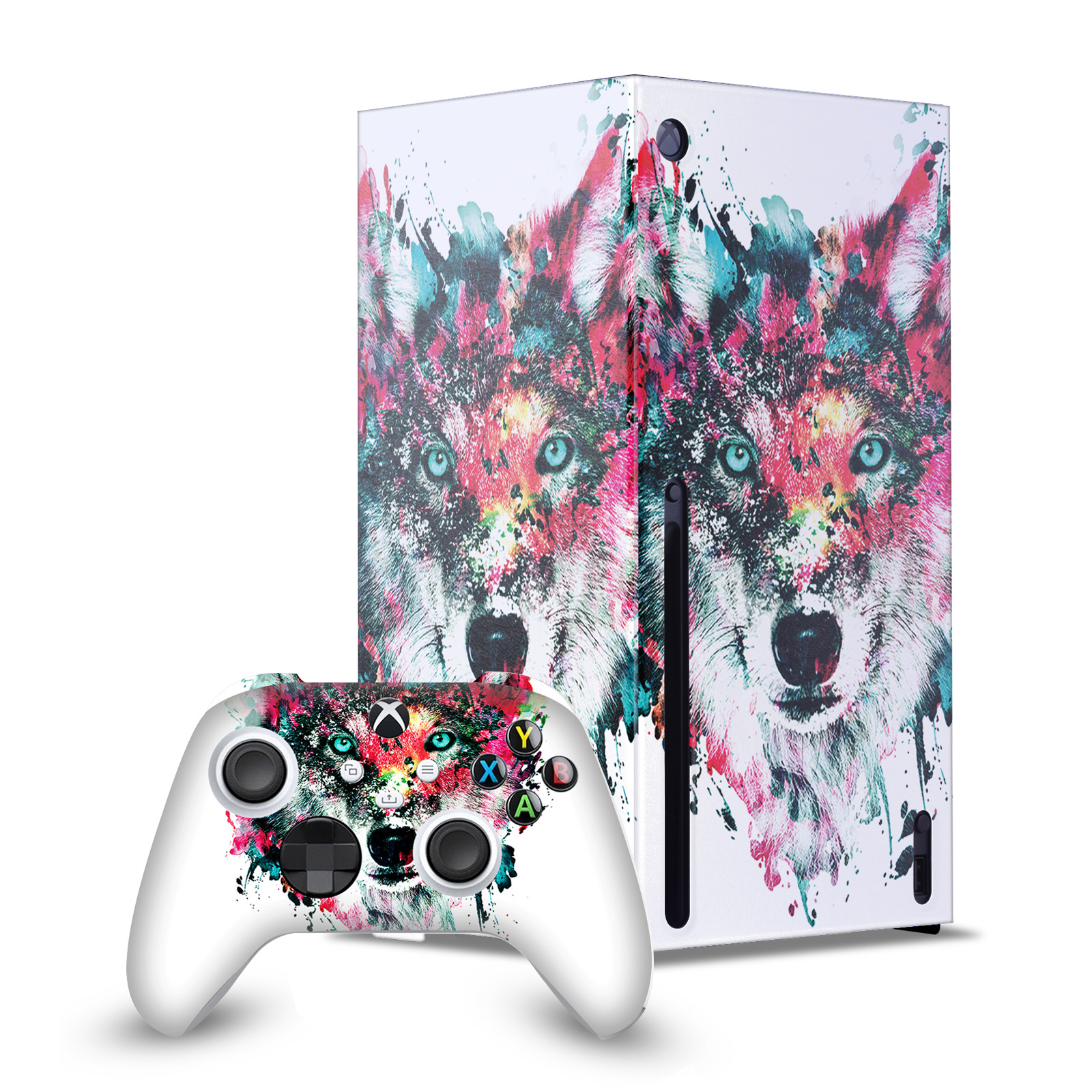 OFFICIAL RIZA PEKER ART MIX CONSOLE WRAP AND CONTROLLER SKIN FOR XBOX SERIES X