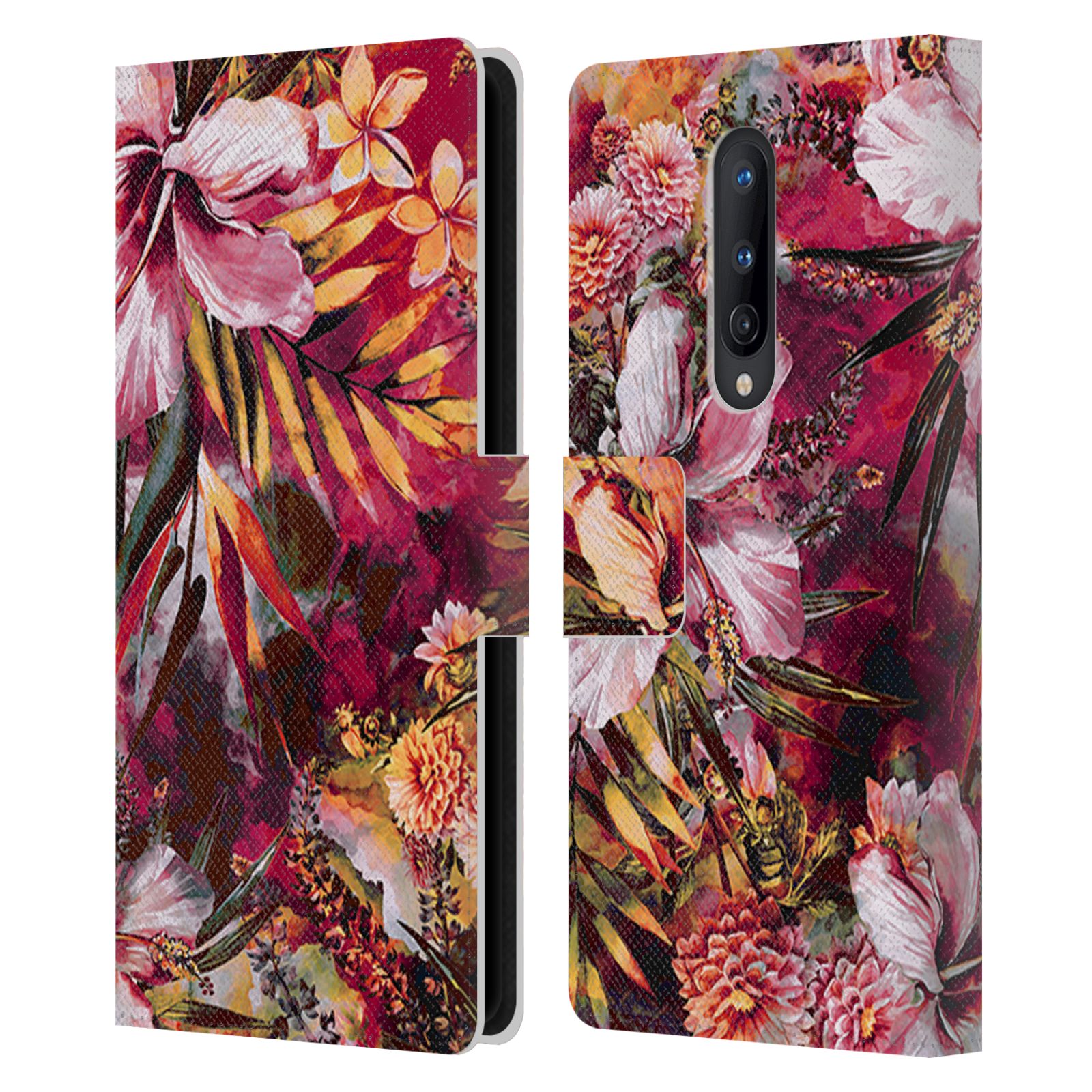 OFFICIAL RIZA PEKER FLOWERS LEATHER BOOK WALLET CASE COVER FOR ONEPLUS PHONES - Picture 7 of 18