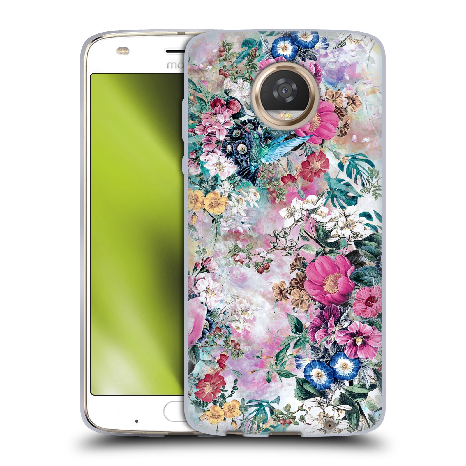 FUNDA OFICIAL DE GEL SUAVE RIZA PEKER FLORALES PARA TELÉFONOS MOTOROLA 2 - Imagen 8 de 14