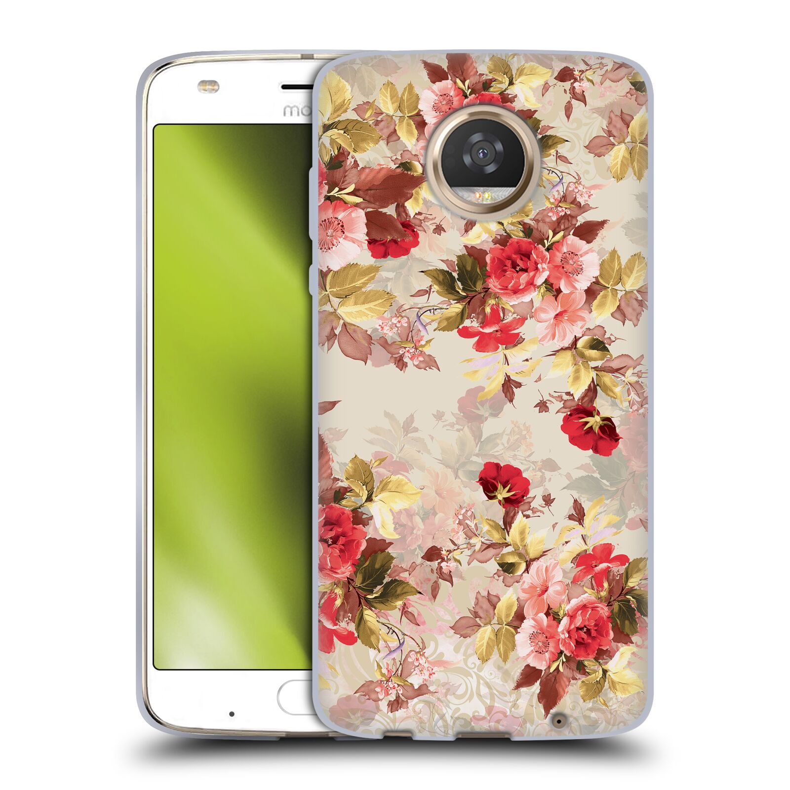 FUNDA OFICIAL DE GEL SUAVE RIZA PEKER FLORALES PARA TELÉFONOS MOTOROLA 2 - Imagen 9 de 14