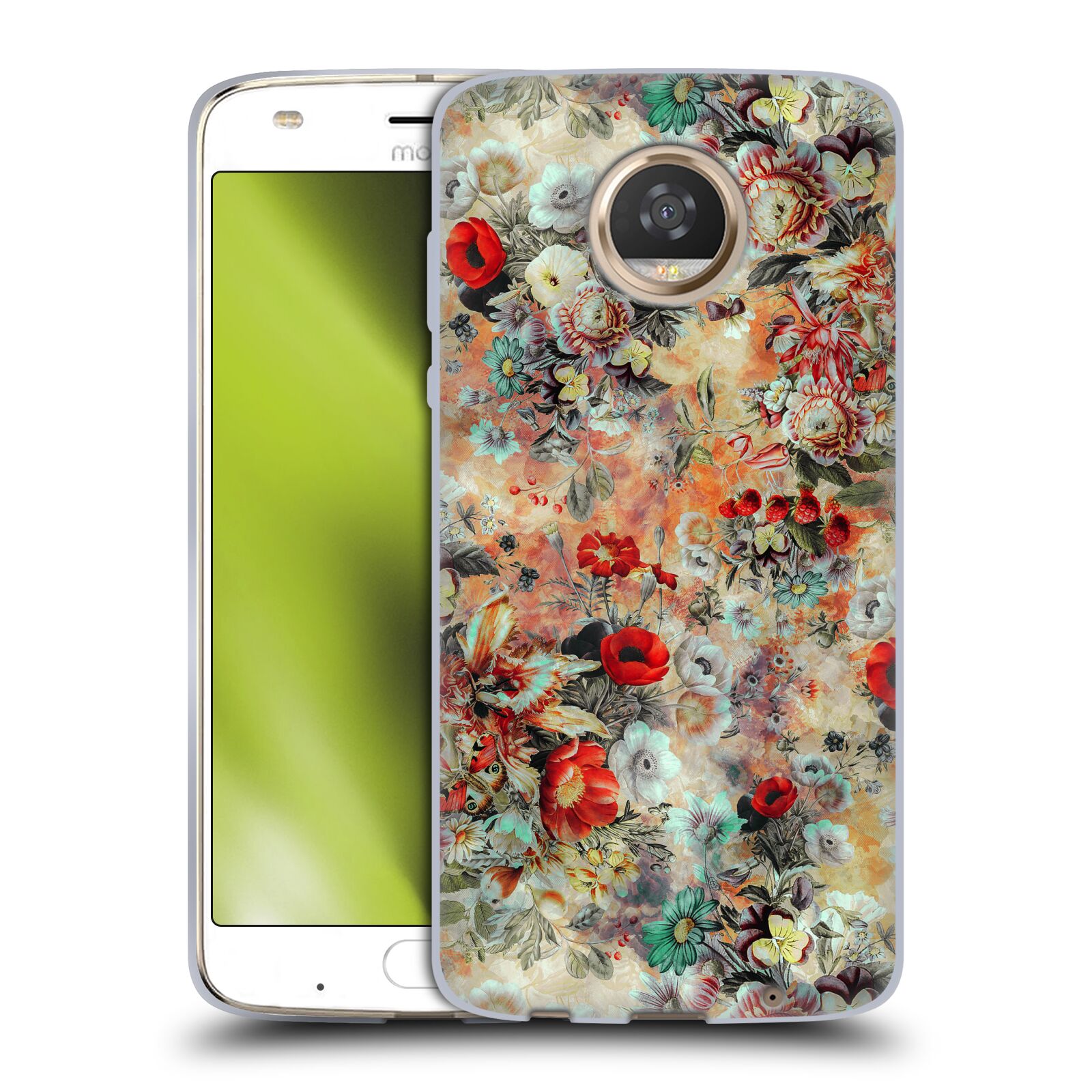 FUNDA OFICIAL DE GEL SUAVE RIZA PEKER FLORALES PARA TELÉFONOS MOTOROLA 2 - Imagen 10 de 14