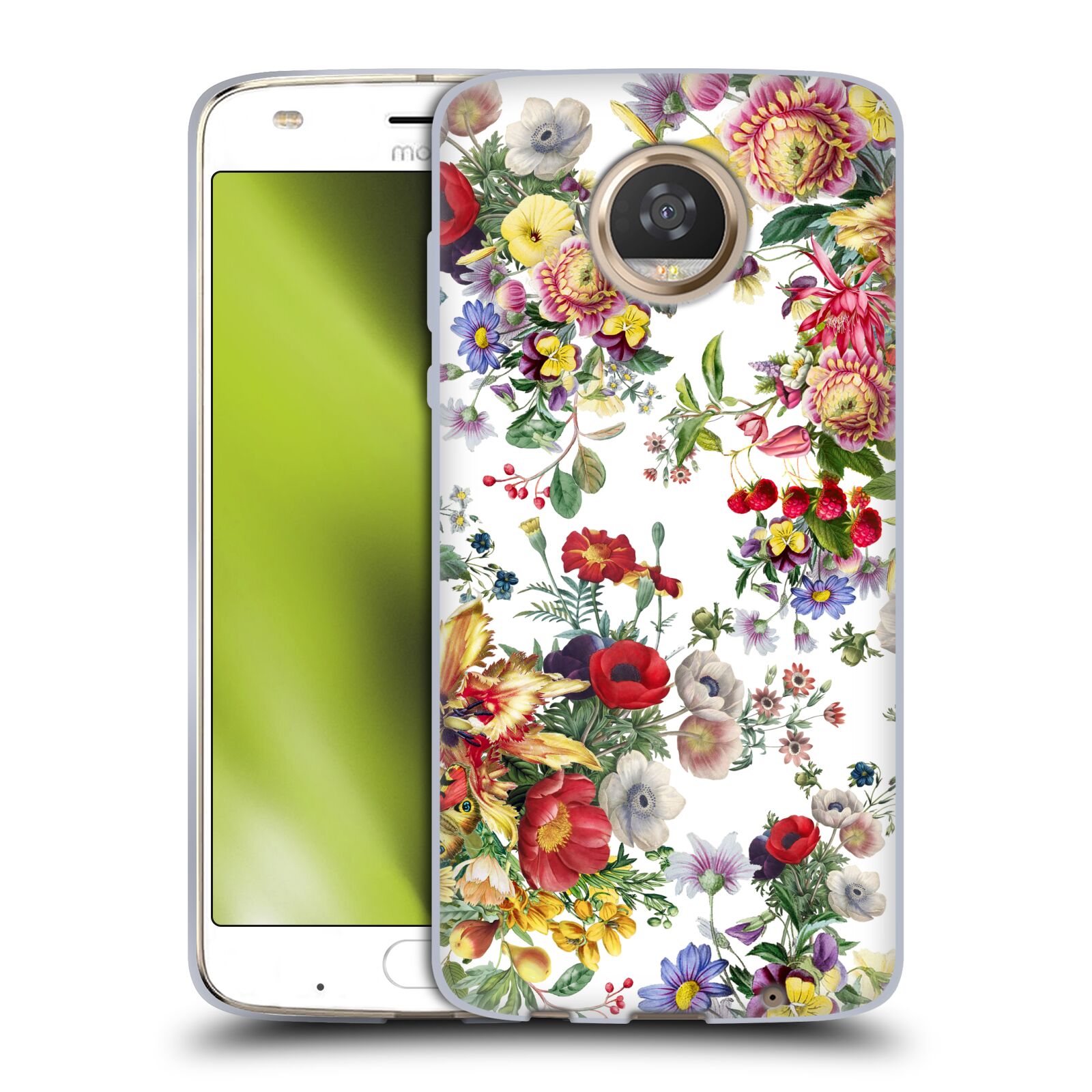 FUNDA OFICIAL DE GEL SUAVE RIZA PEKER FLORALES PARA TELÉFONOS MOTOROLA 2 - Imagen 13 de 14