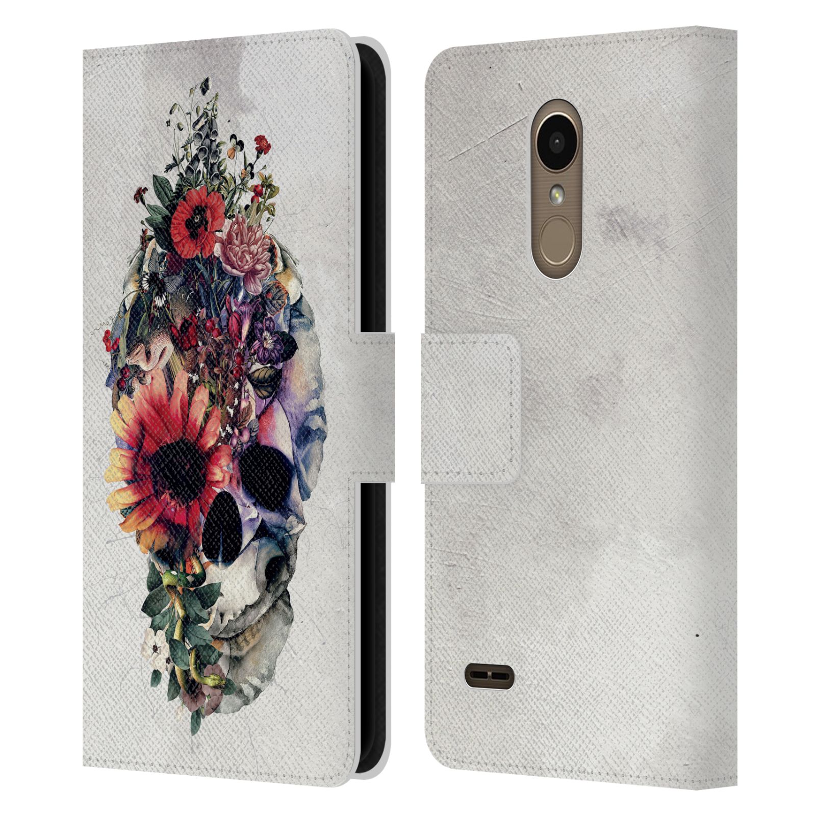 FUNDA BILLETERA OFICIAL RIZA PEKER SKULLS 6 LIBROS DE CUERO PARA TELÉFONOS LG 1 - Imagen 7 de 7