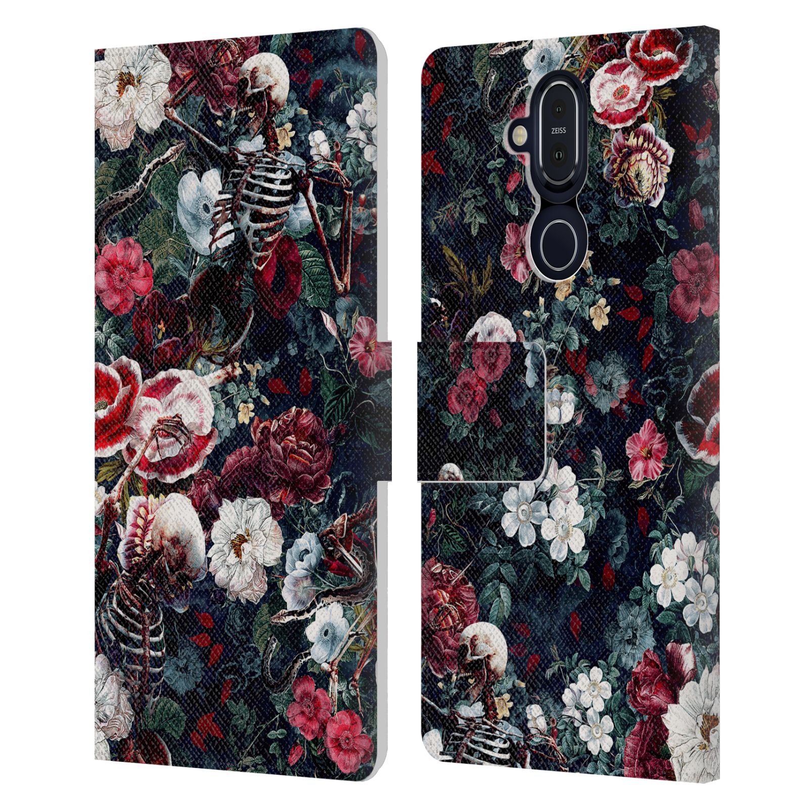 OFFICIAL RIZA PEKER SKULLS 9 LEATHER BOOK WALLET CASE FOR MICROSOFT NOKIA PHONES - Picture 11 of 17