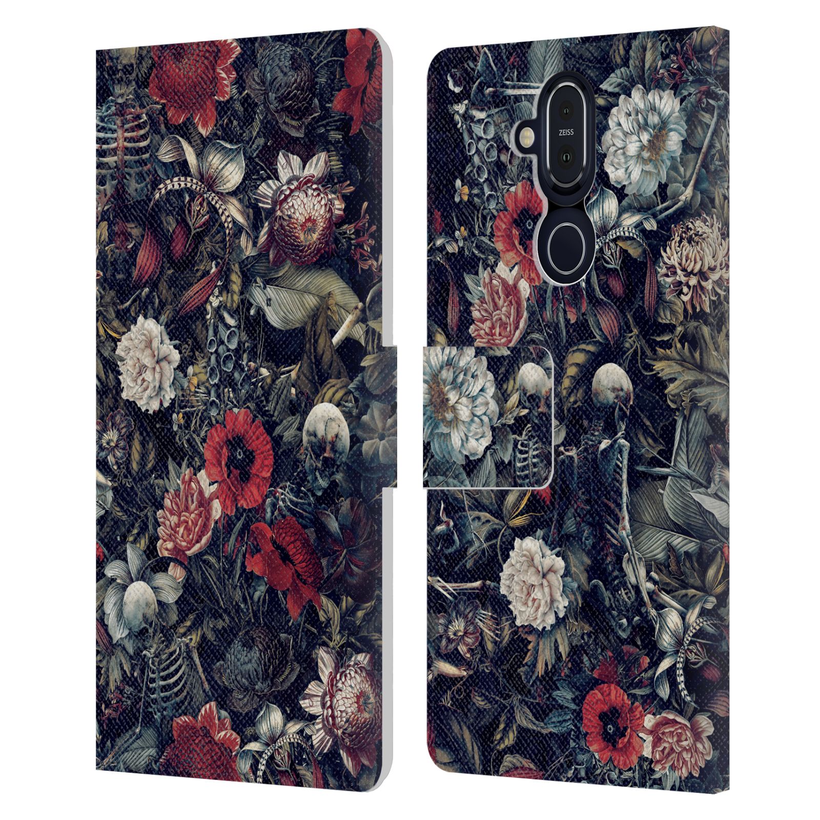 OFFICIAL RIZA PEKER SKULLS 9 LEATHER BOOK WALLET CASE FOR MICROSOFT NOKIA PHONES - Picture 12 of 17