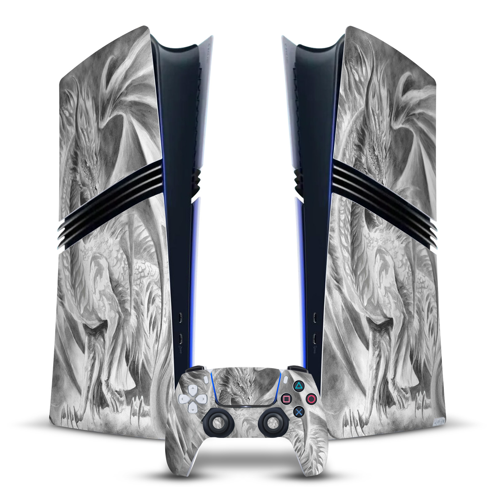 RUTH THOMPSON DRAGONS VINYL SKIN FOR SONY PS5 PRO DIGITAL EDITION BUNDLE