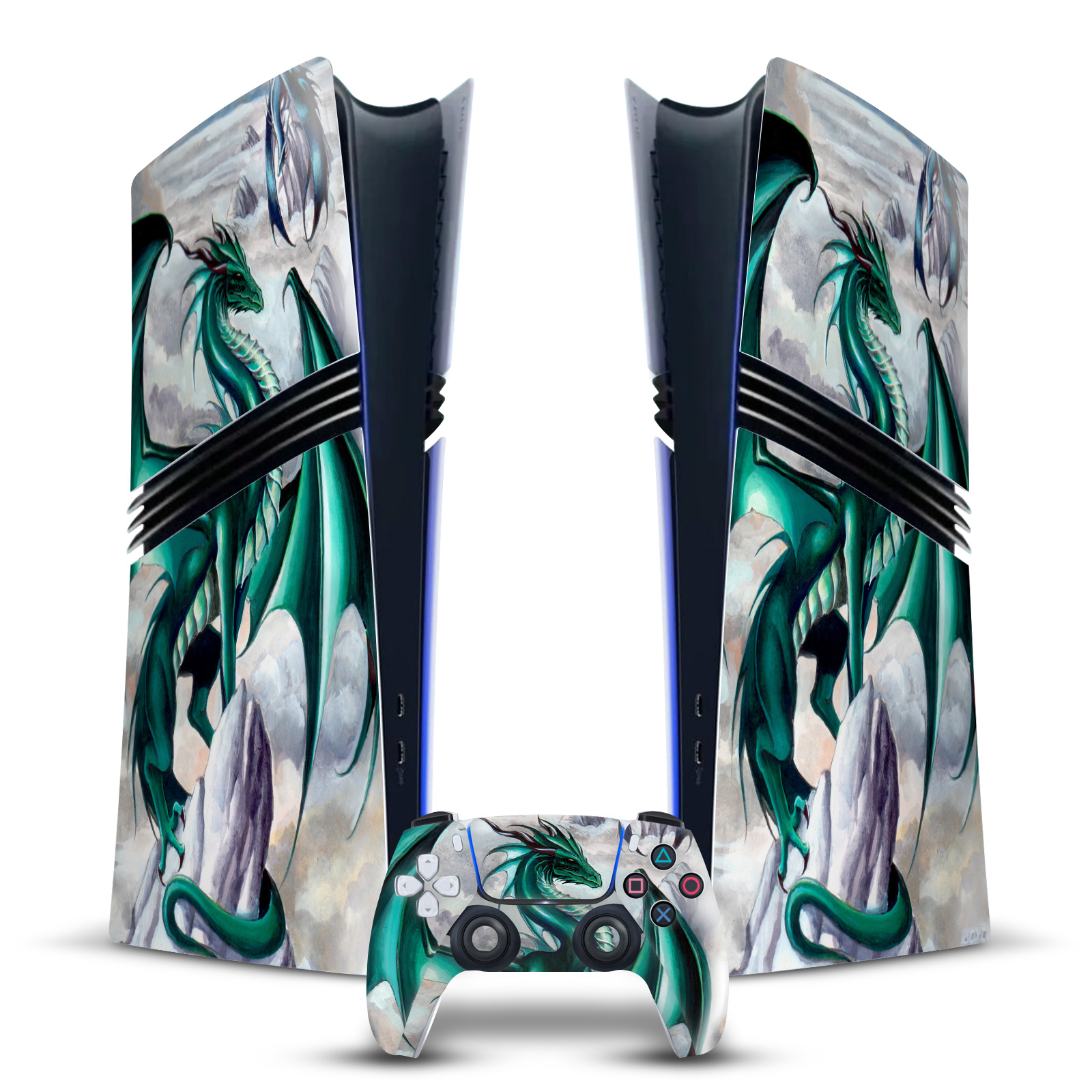 RUTH THOMPSON DRAGONS VINYL SKIN FOR SONY PS5 PRO DIGITAL EDITION BUNDLE