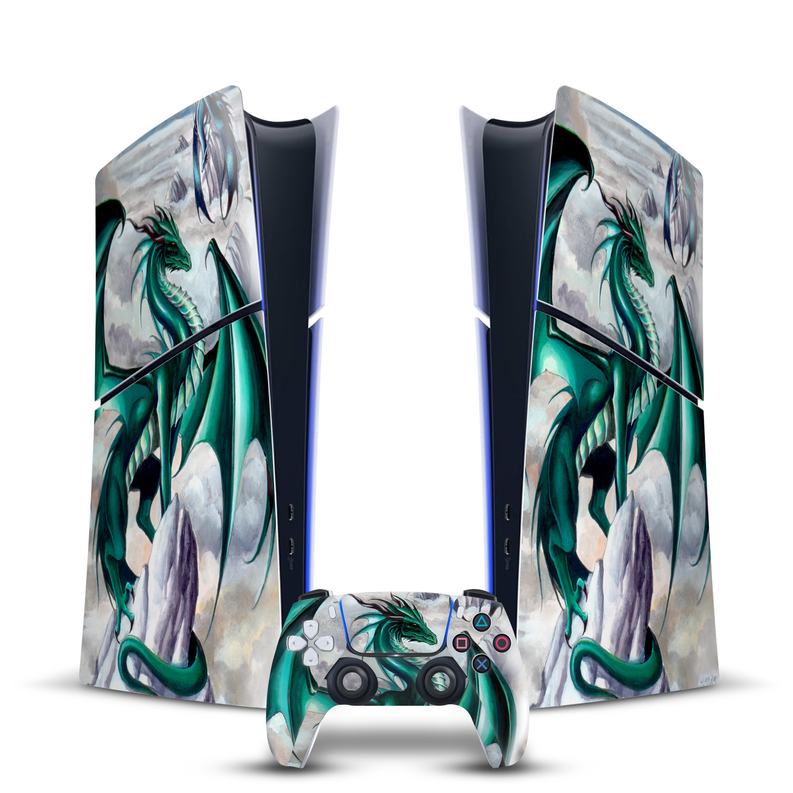 RUTH THOMPSON DRAGONS VINYL SKIN DECAL FOR PS5 SLIM DIGITAL CONSOLE & CONTROLLER