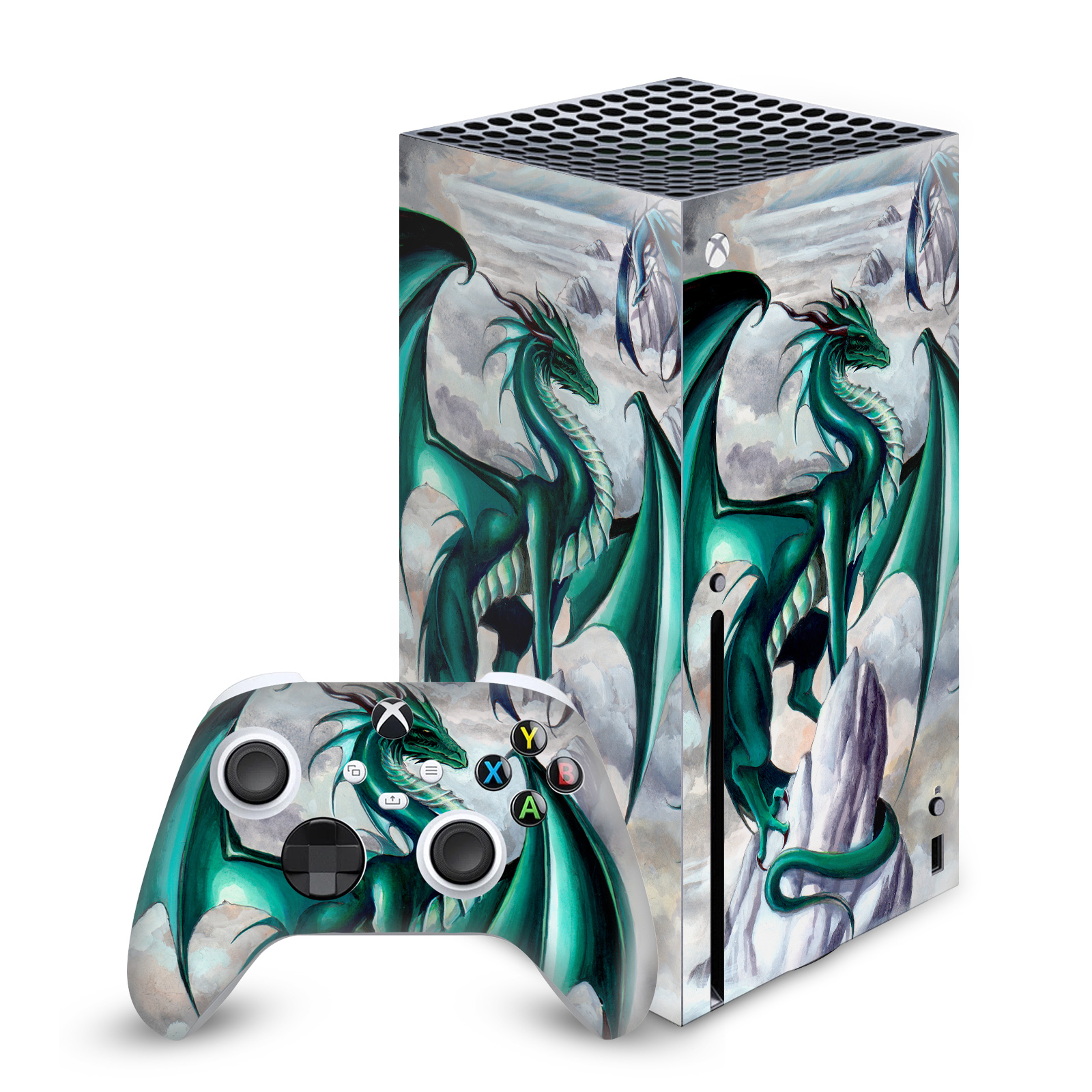 RUTH THOMPSON DRAGONS VINYL SKIN FOR XBOX SERIES X CONSOLE AND CONTROLLER BUNDLE