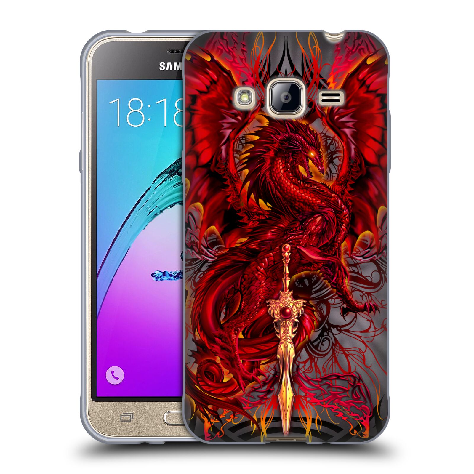 OFFICIAL RUTH THOMPSON DRAGONS WITH SWORDS SOFT GEL CASE FOR SAMSUNG PHONES 3 - Picture 10 of 14