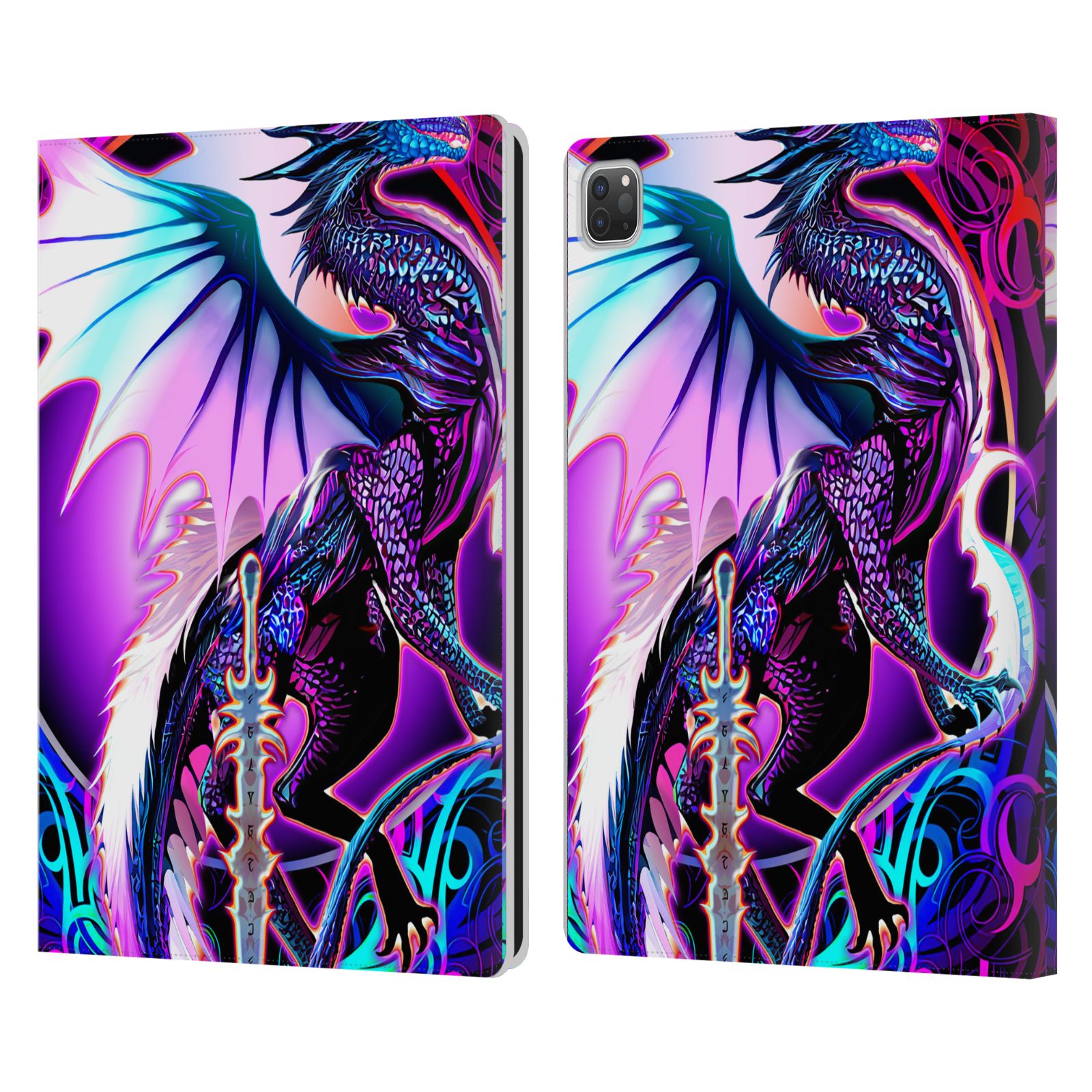 OFFICIAL RUTH THOMPSON DRAGONS WITH SWORDS LEATHER BOOK CASE FOR APPLE iPAD - 第 10/13 張圖片