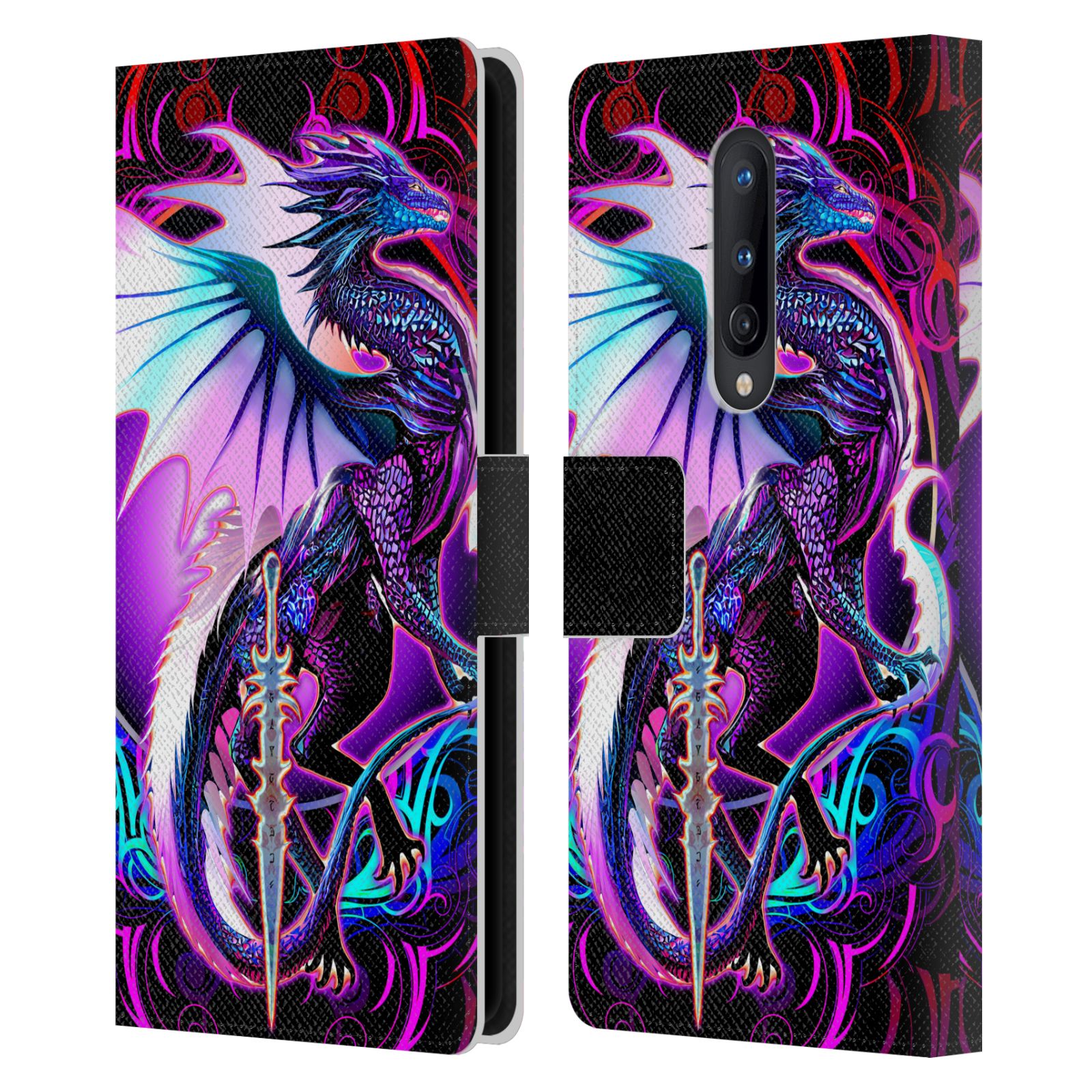 RUTH THOMPSON DRAGONS WITH SWORDS LEATHER BOOK CASE FOR BLACKBERRY ONEPLUS - 第 8/10 張圖片