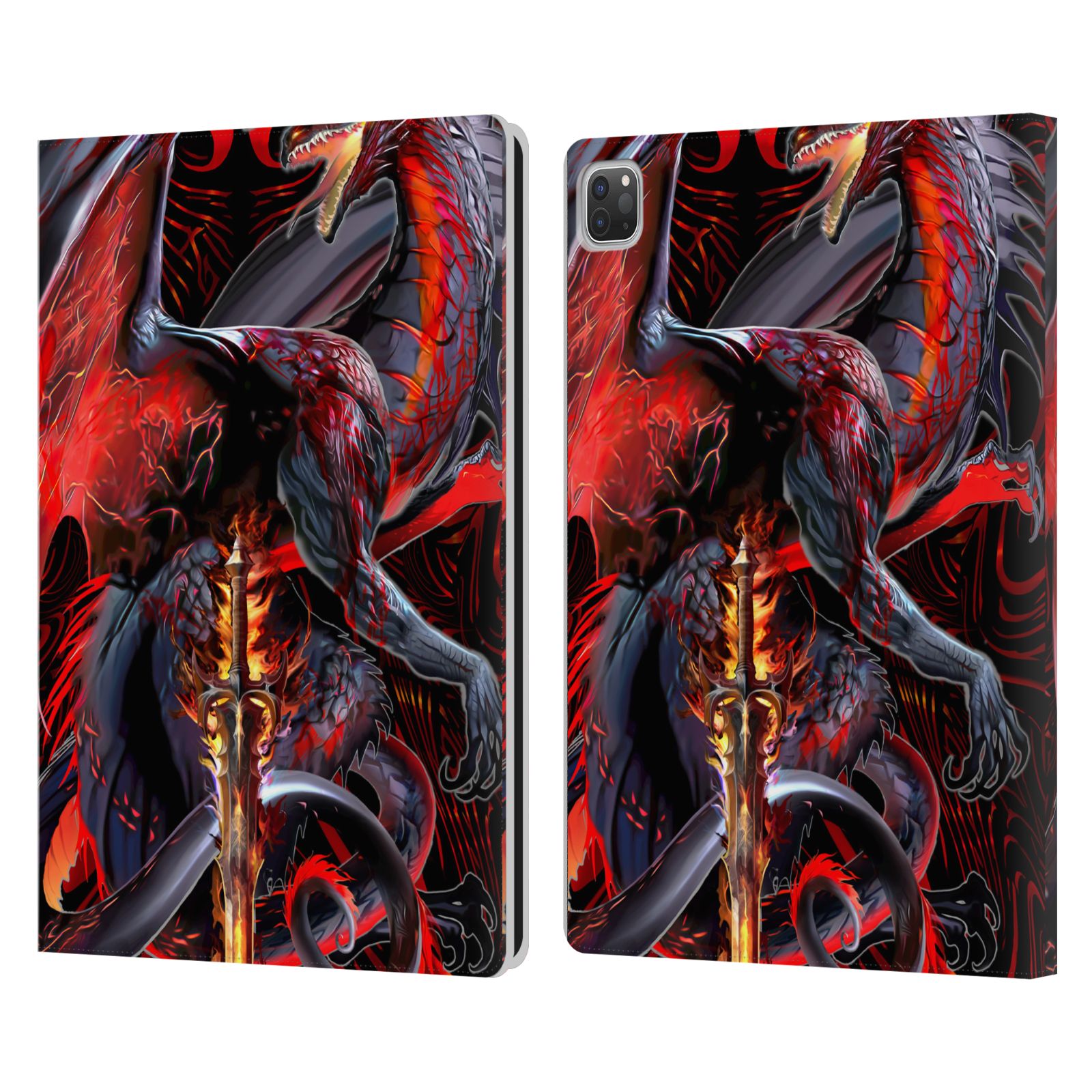 OFFICIAL RUTH THOMPSON DRAGONS WITH SWORDS LEATHER BOOK CASE FOR APPLE iPAD - 第 12/13 張圖片