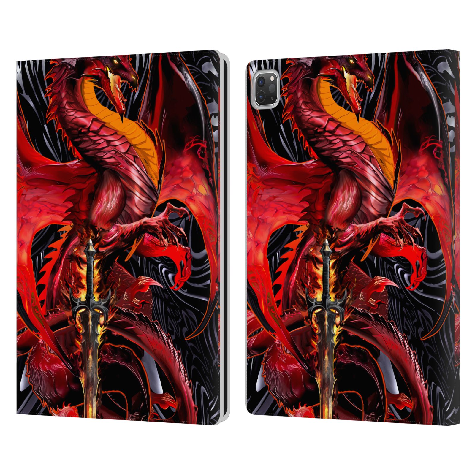 OFFICIAL RUTH THOMPSON DRAGONS WITH SWORDS LEATHER BOOK CASE FOR APPLE iPAD - 第 13/13 張圖片