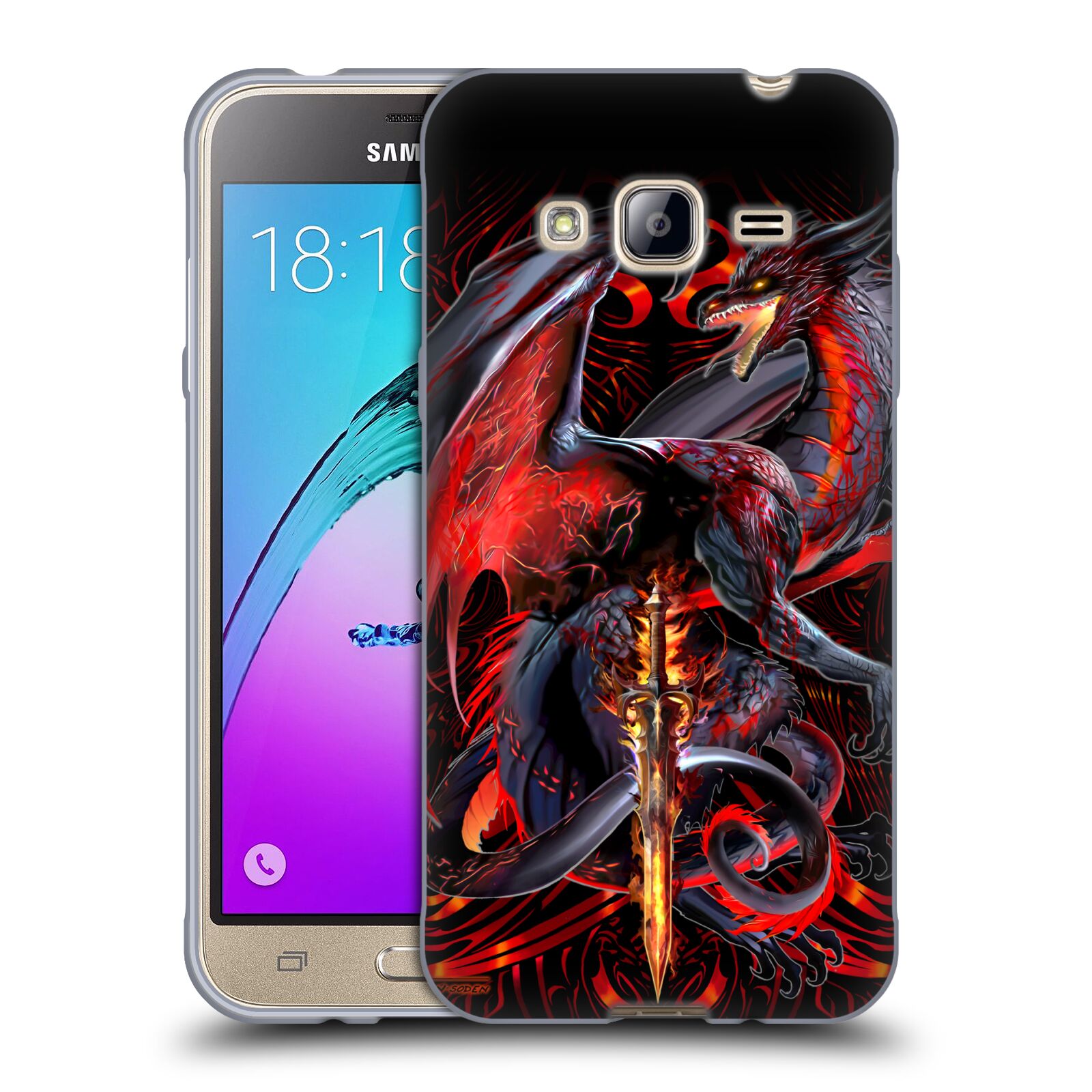 OFFICIAL RUTH THOMPSON DRAGONS WITH SWORDS SOFT GEL CASE FOR SAMSUNG PHONES 3 - Picture 13 of 14